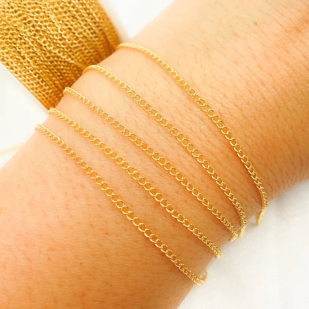 V206GF. 14k Yellow Gold Filled Cable Chain - Image 4