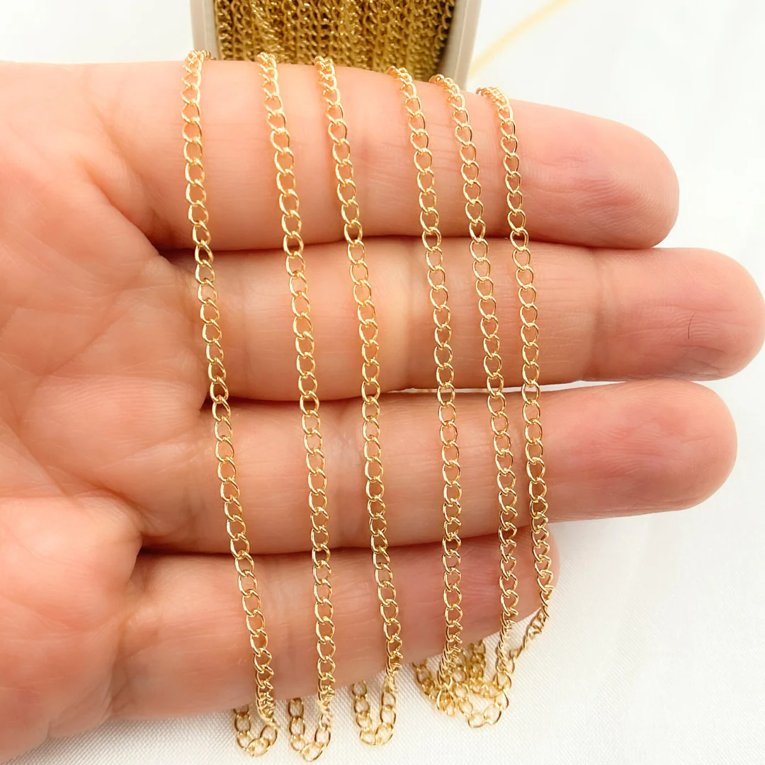 V207GF. 14k Yellow Gold Filled Cable Link Chain - Image 3