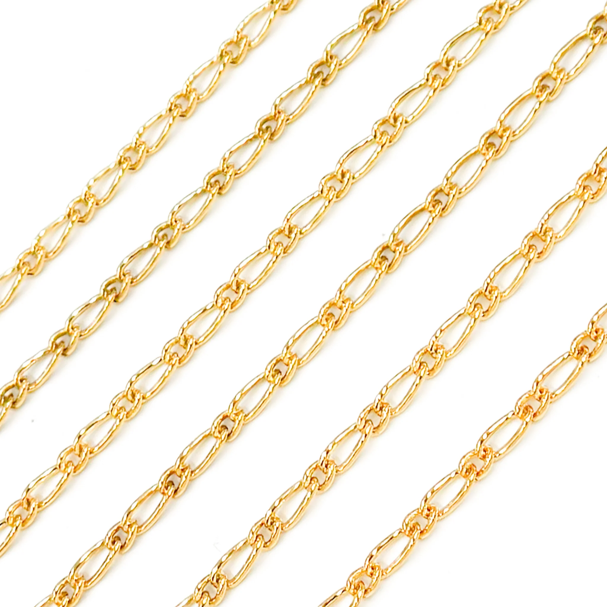 2911CGF. 14K Yellow Gold Filled Figaro Style Chain - Image 3