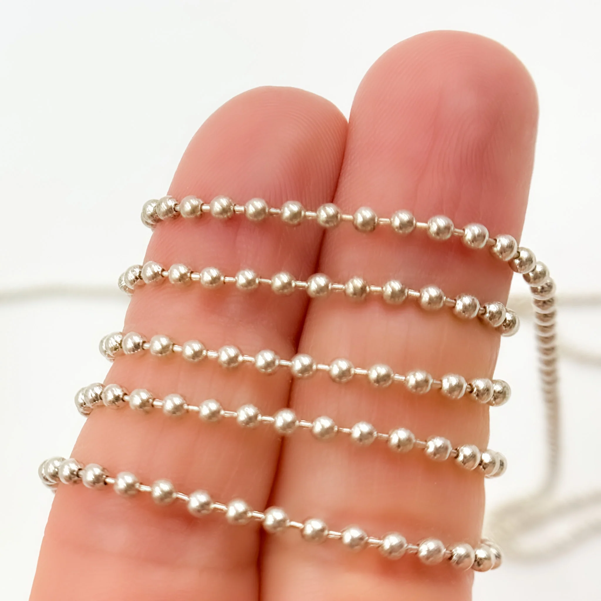 2.0MMBCSS. Sterling Silver Ball Chain - Image 2