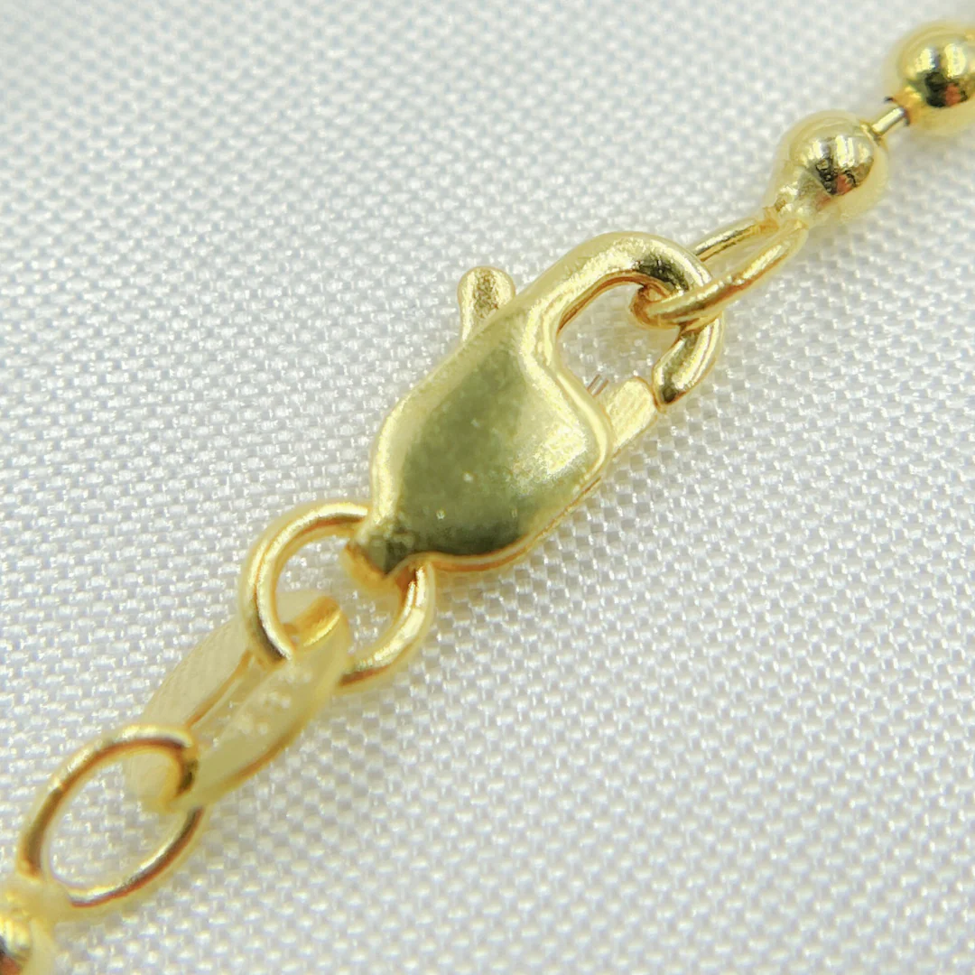 200CP. 14k Solid Yellow Gold Bead Chain - Image 5