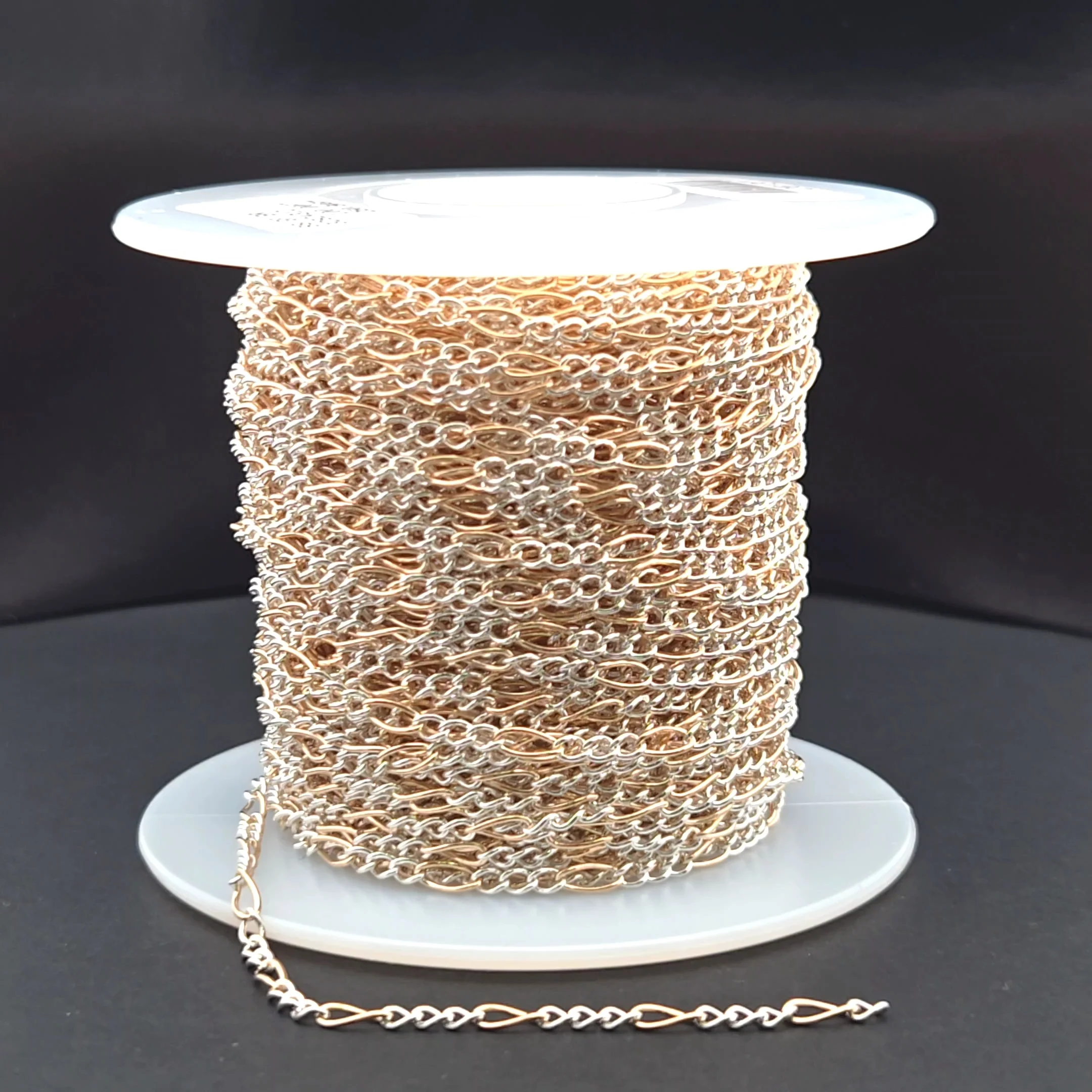 2431CTT. Gold Filled and Sterling Silver Figaro Style Chain - Image 7