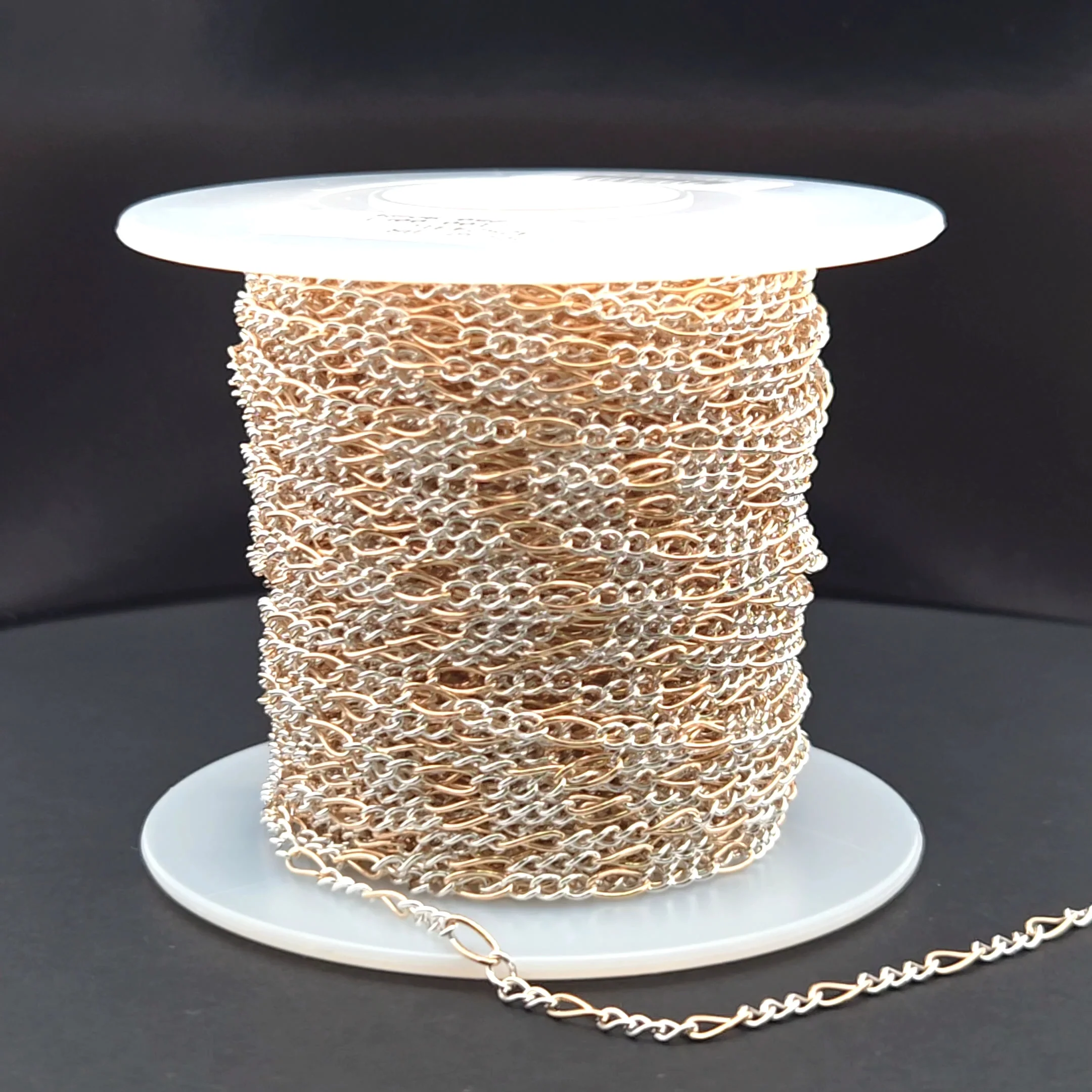 2431CTT. Gold Filled and Sterling Silver Figaro Style Chain - Image 8