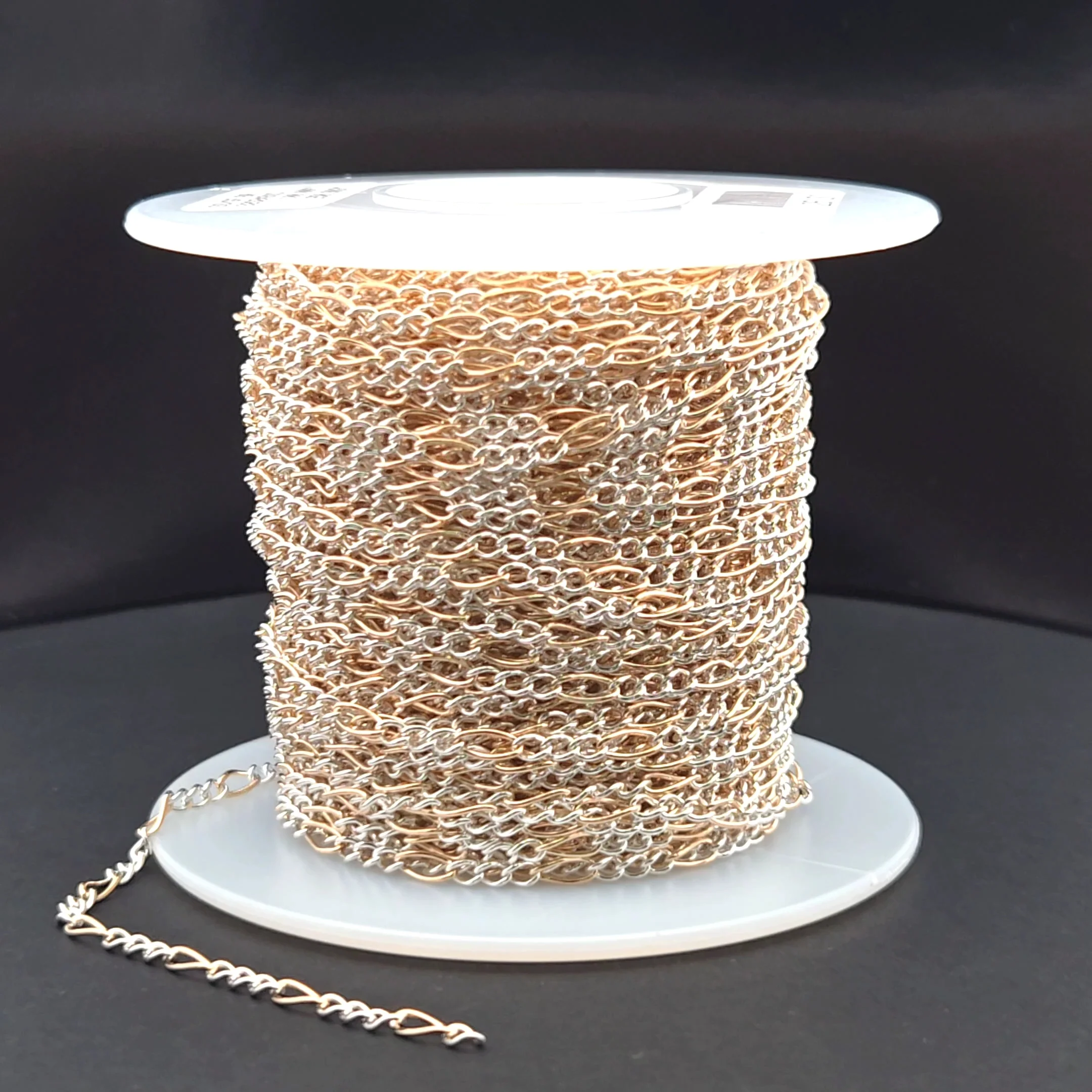 2431CTT. Gold Filled and Sterling Silver Figaro Style Chain - Image 9