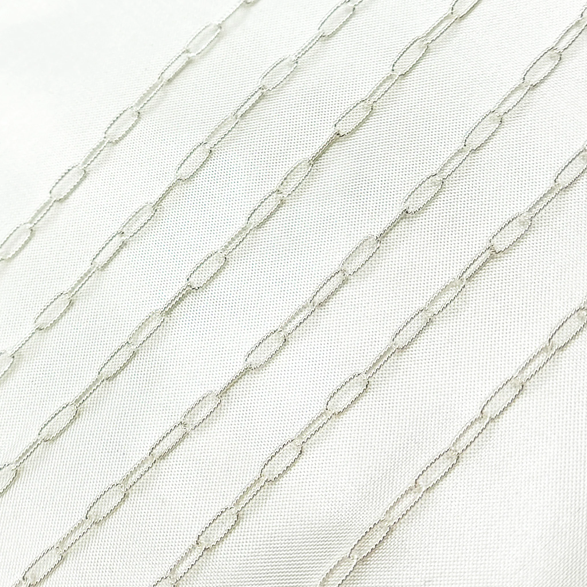 2505TWSS. Sterling Silver Hammered Paperclip Chain - Image 4