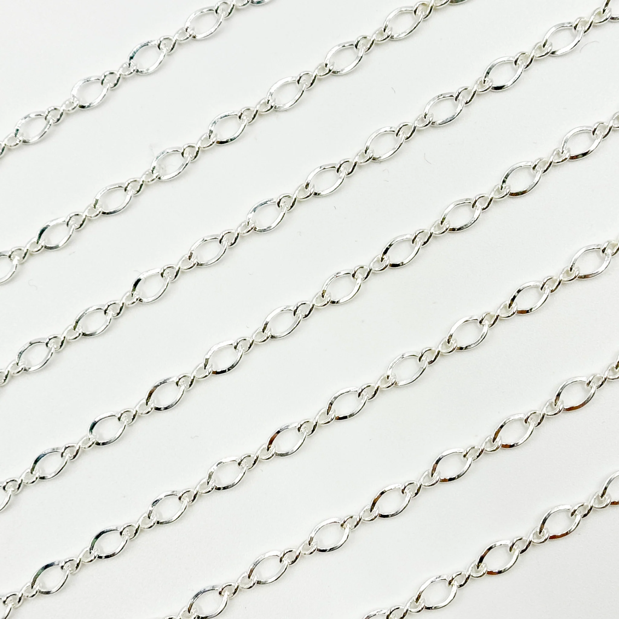 274SS. Sterling Silver Oval and Infinity Link Chain - Image 4