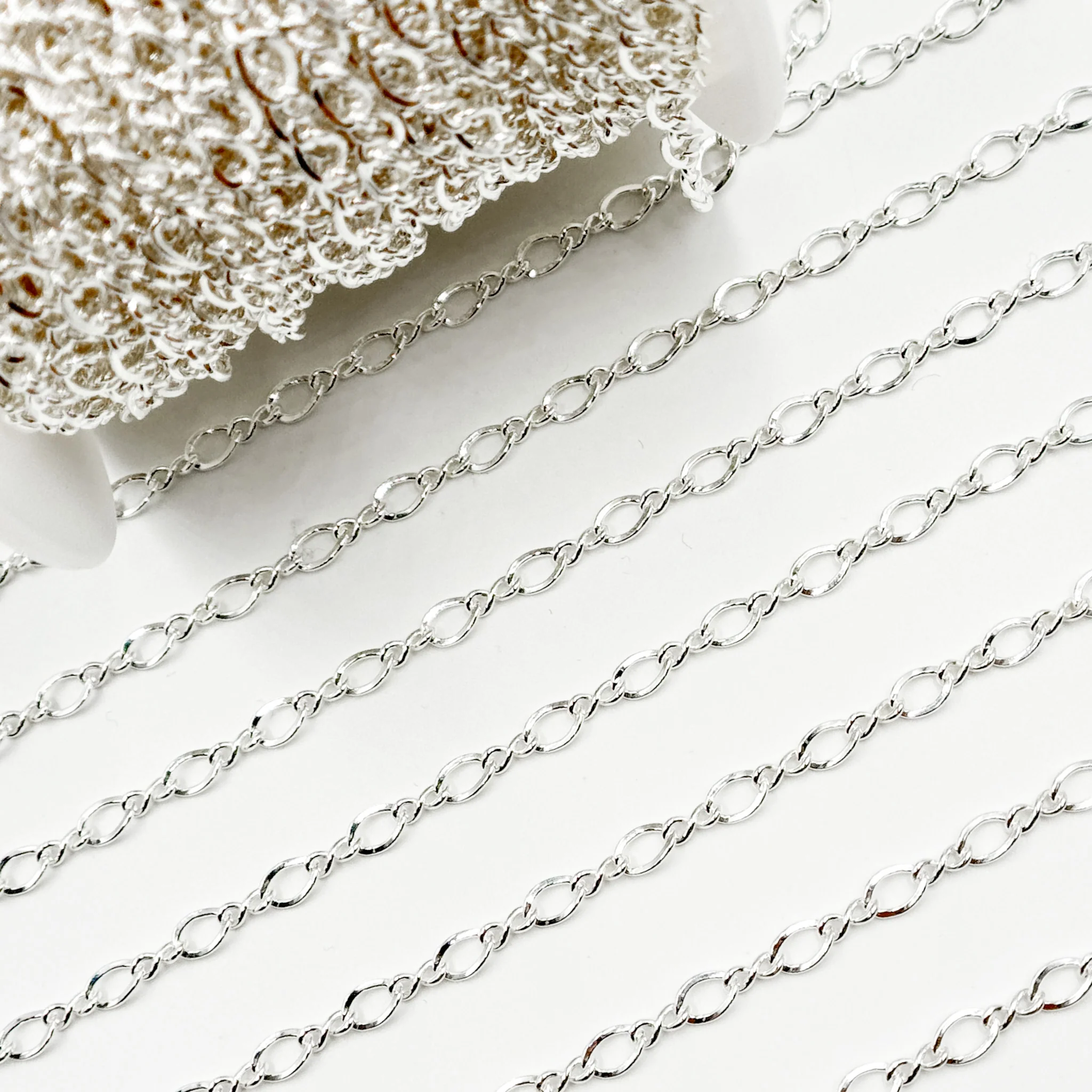 274SS. Sterling Silver Oval and Infinity Link Chain - Image 5