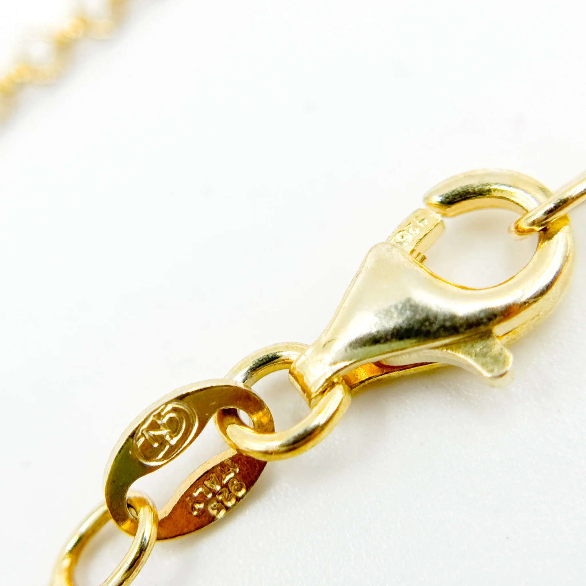 28Necklace. Gold Pated Sterling Silver Rolo Necklace - Image 5