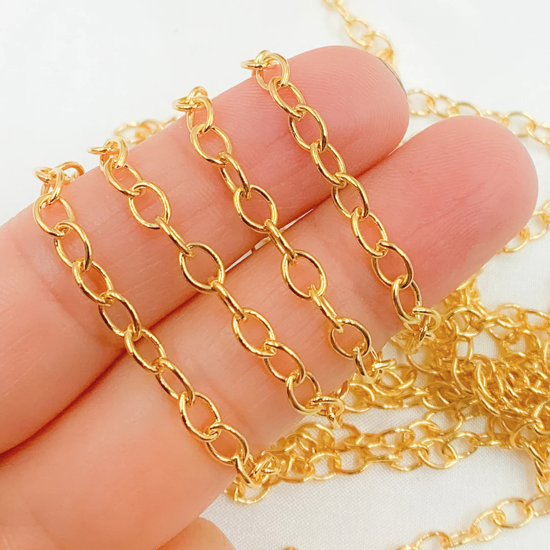 2907GF. 14k Gold Filled Smooth Oval Link Chain