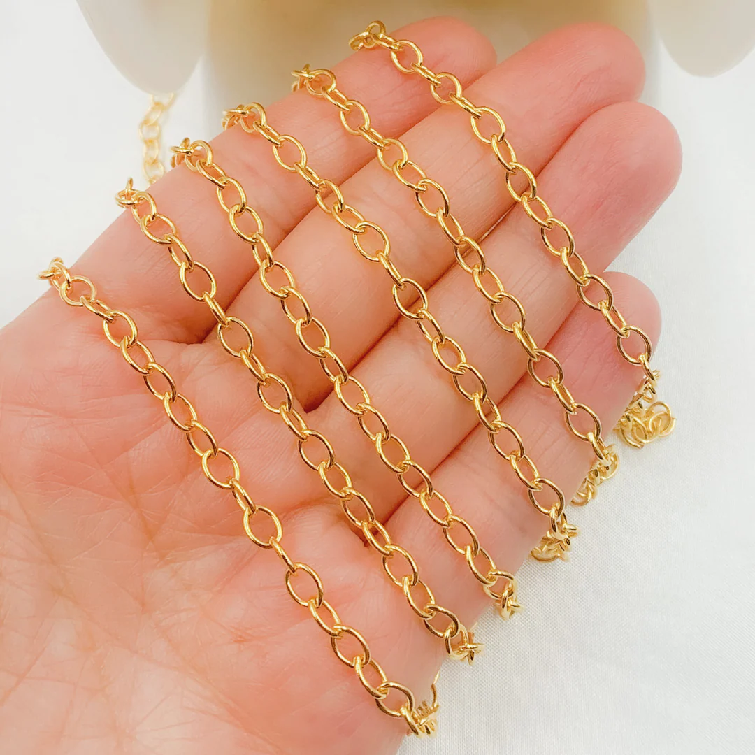 2907GF. 14k Gold Filled Smooth Oval Link Chain - Image 4