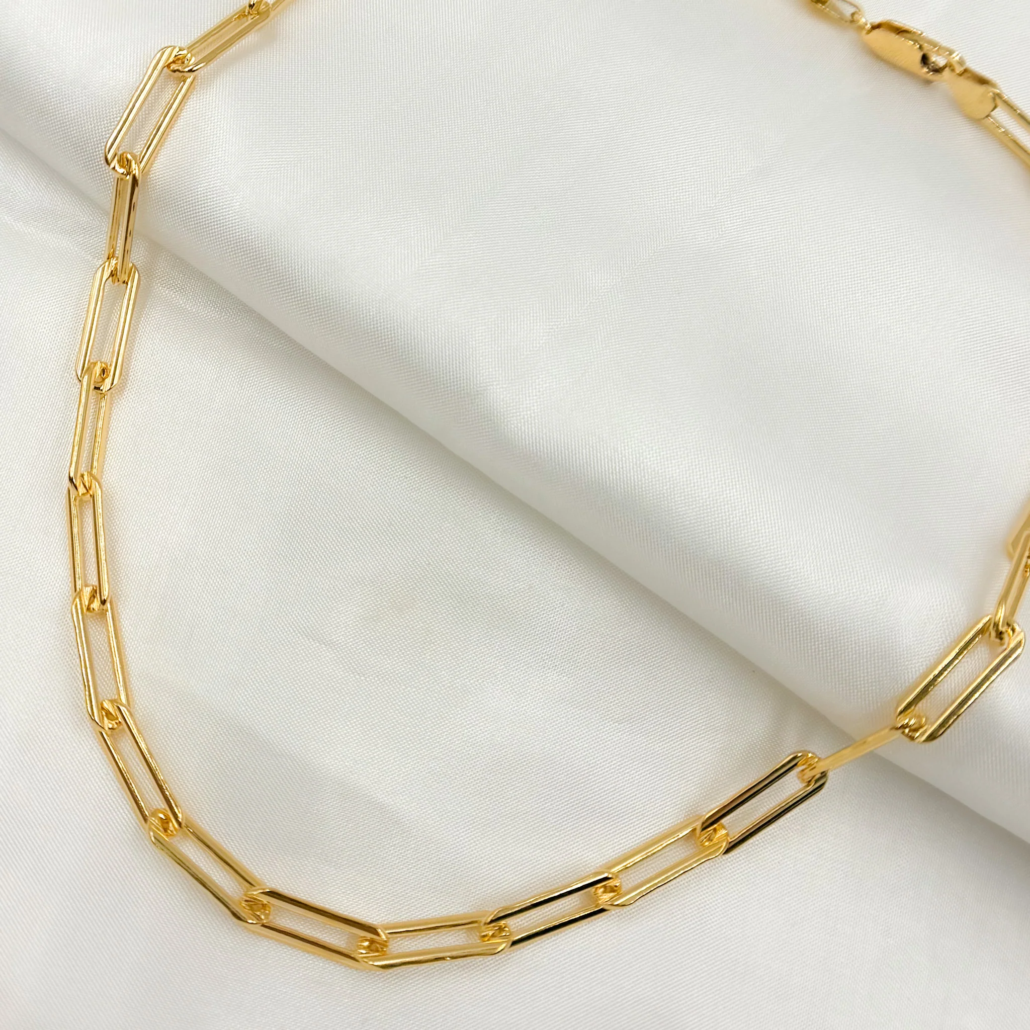 351Necklace. 14K Gold-Filled Smooth Paperclip Finished Necklace - Image 4