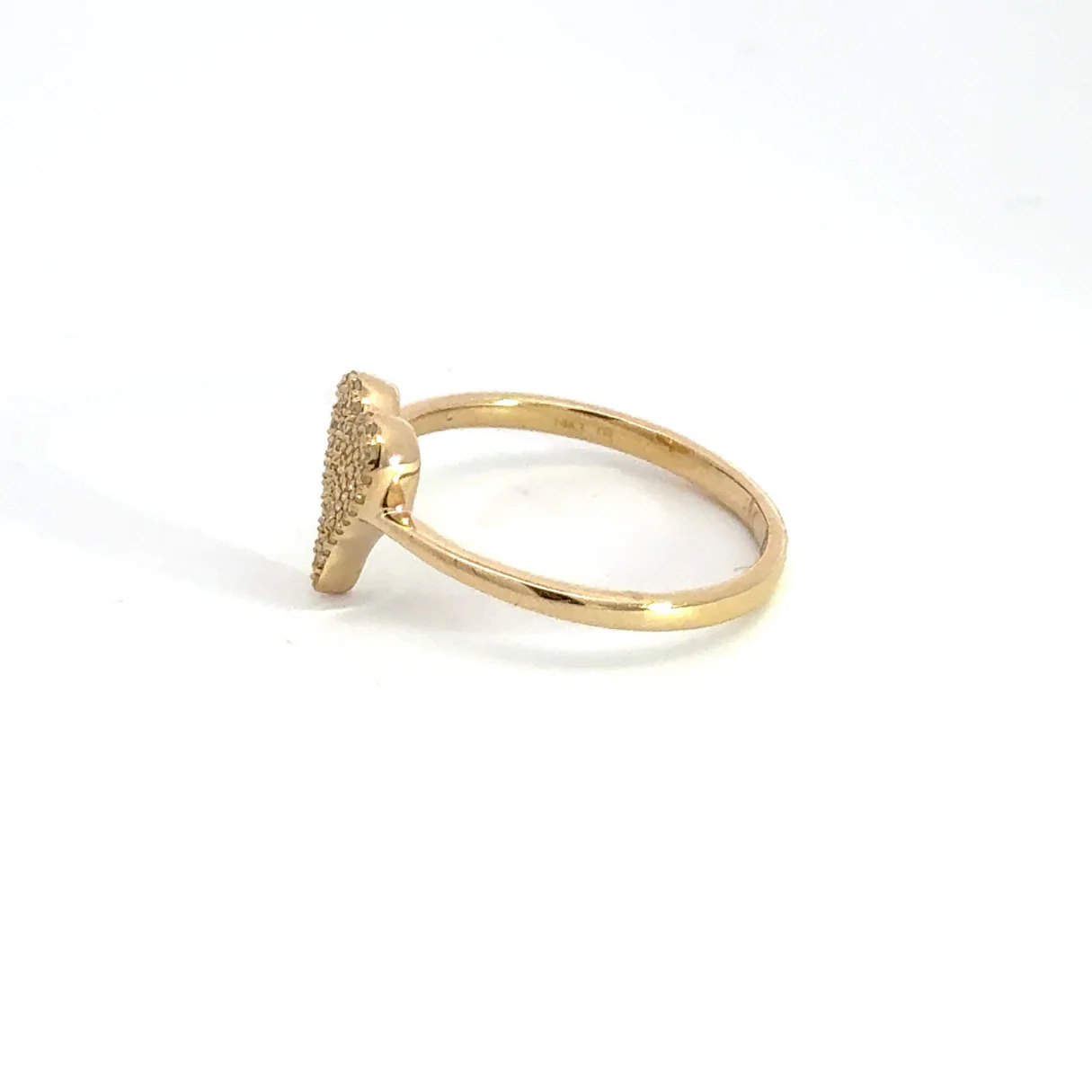RN410513. 14k Solid Gold Heart Diamond Ring - Image 3