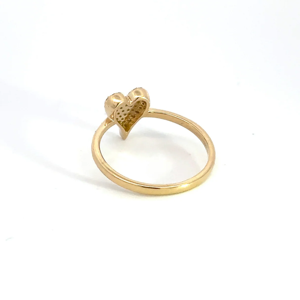RN410513. 14k Solid Gold Heart Diamond Ring - Image 4