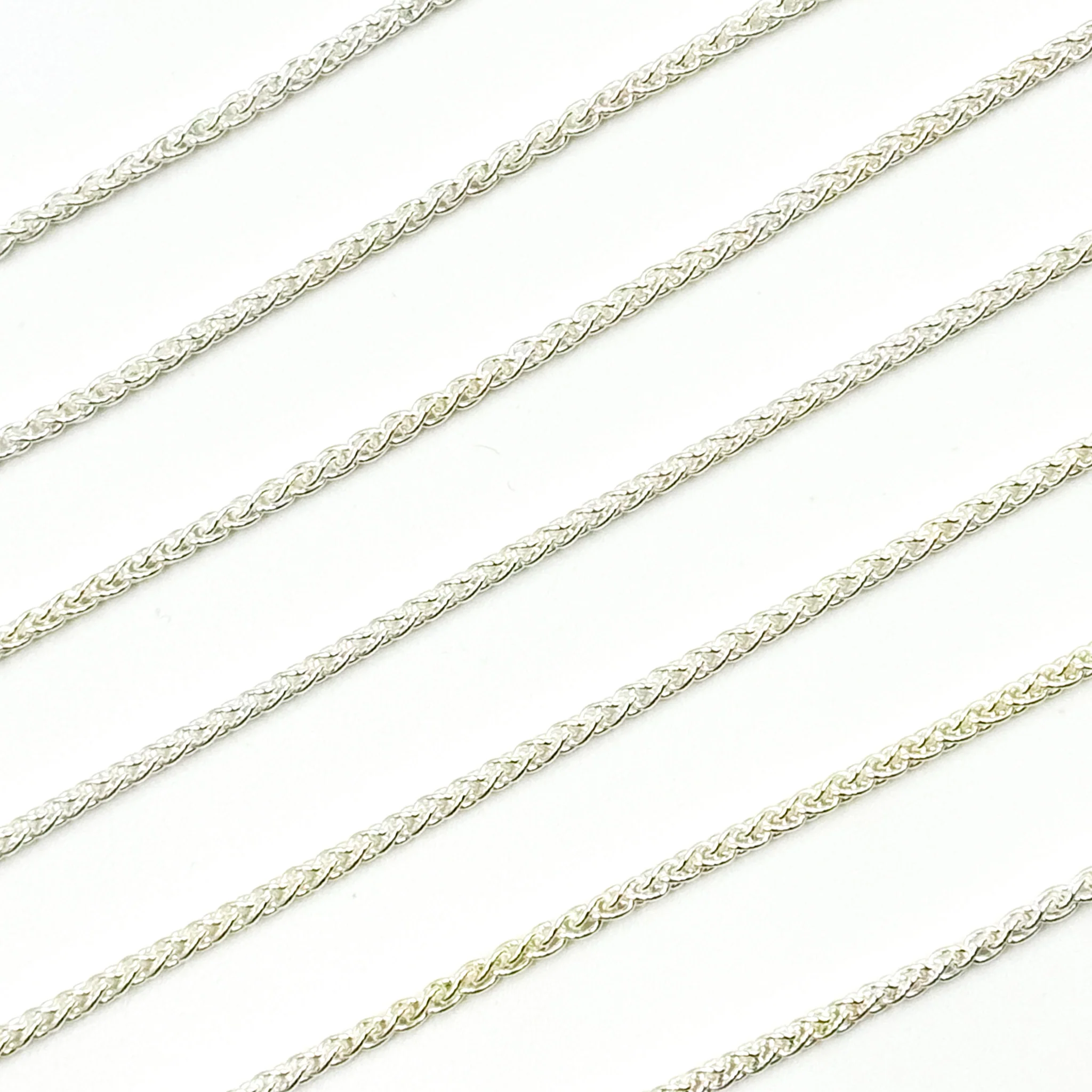 472SS. 925 Sterling Silver Wheat Chain - Image 4