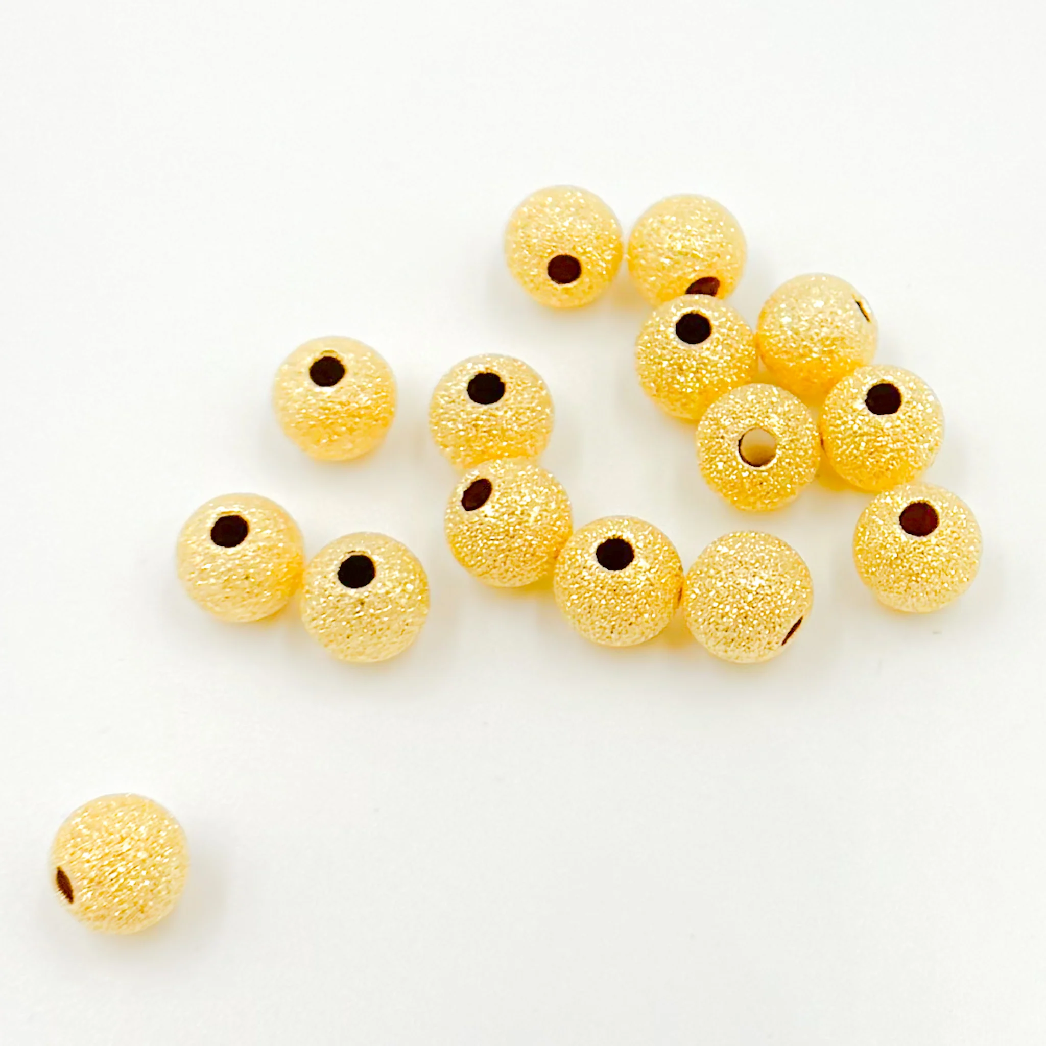 4MMGPBEADSL. 4MM Gold Plated Sterling Silver Laser Cut Beads - Image 4