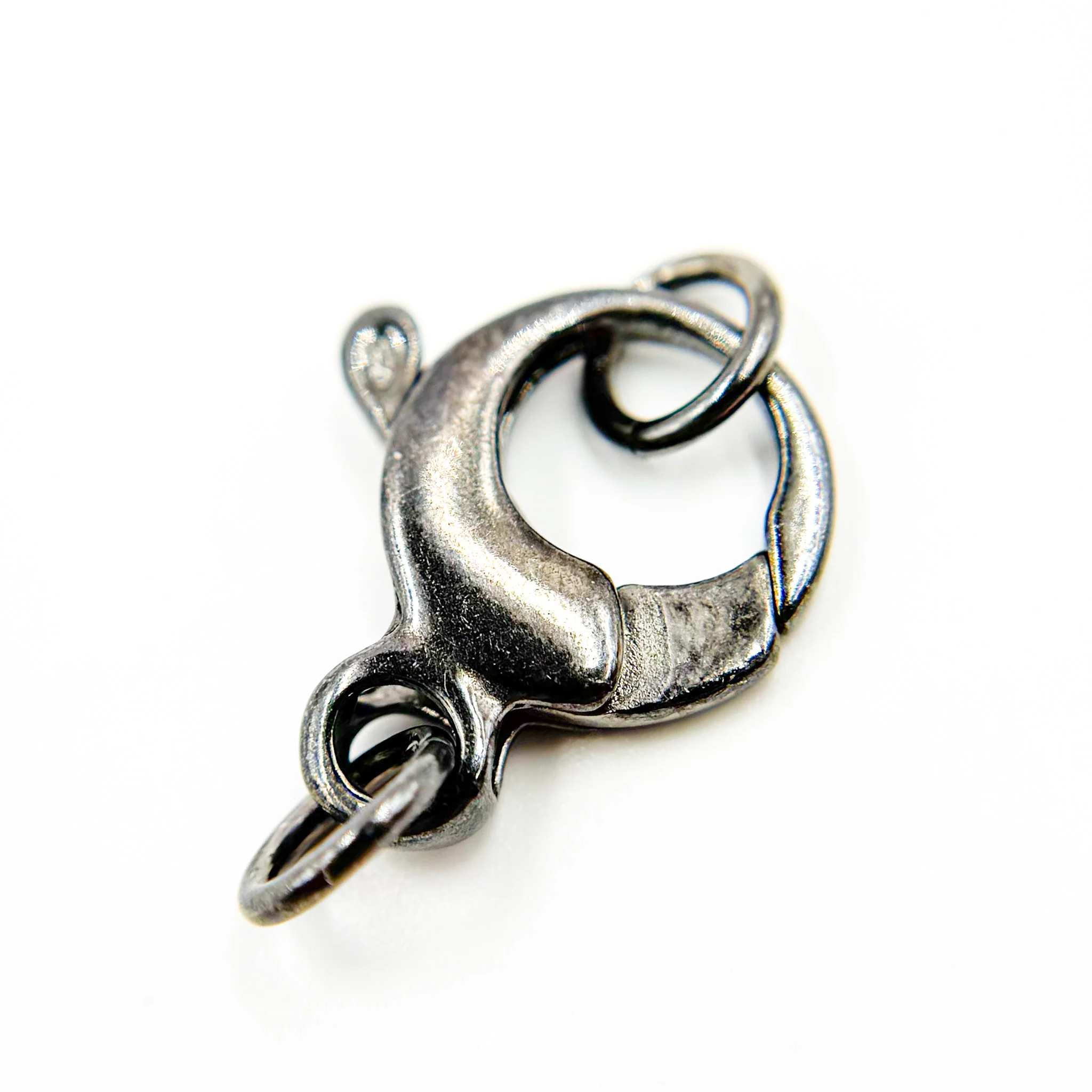 502BR. 17MM Black Rhodium Sterling Silver Trigger Clasp