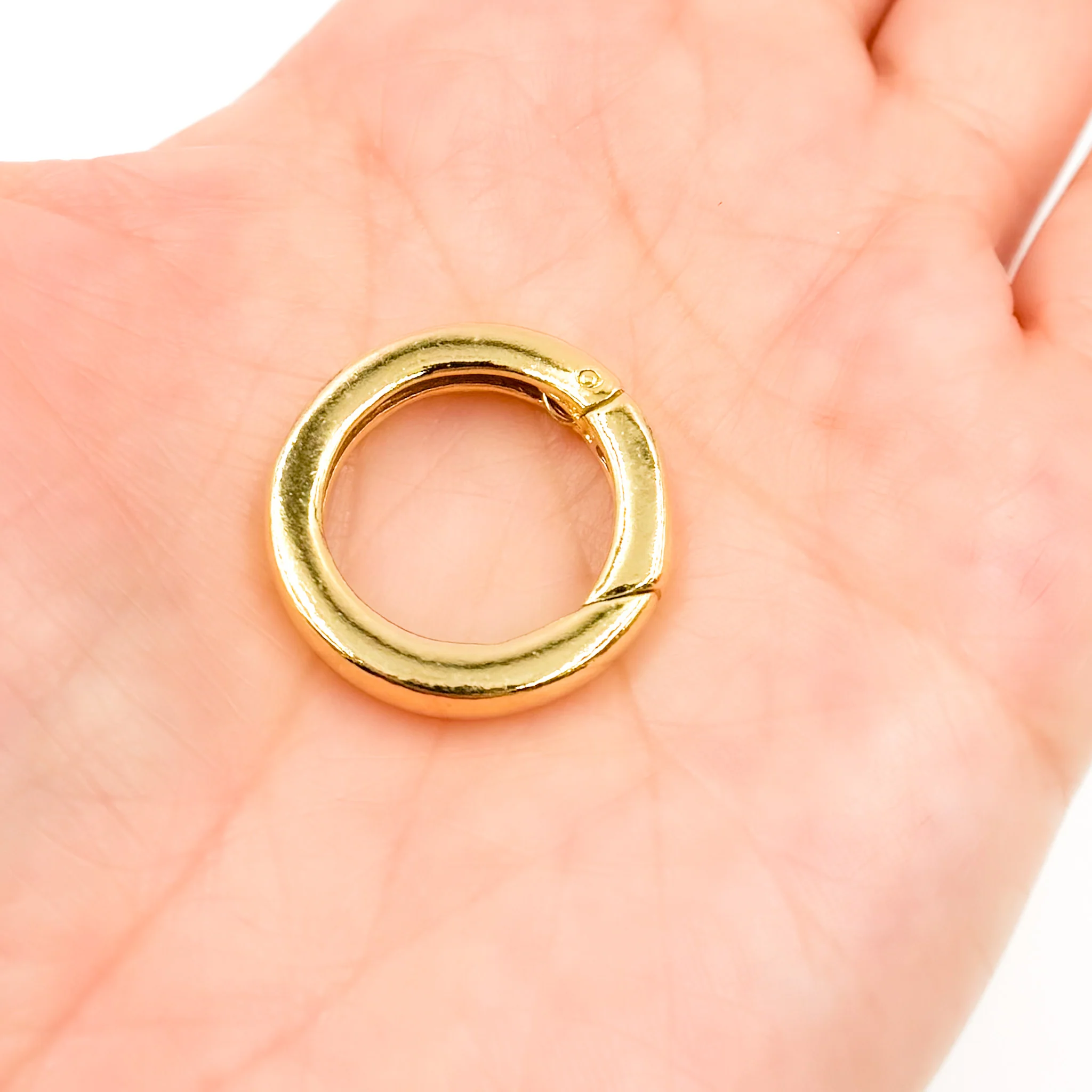 505GP. 23MM Gold-plated Sterling Silver Round Clasp - Image 4