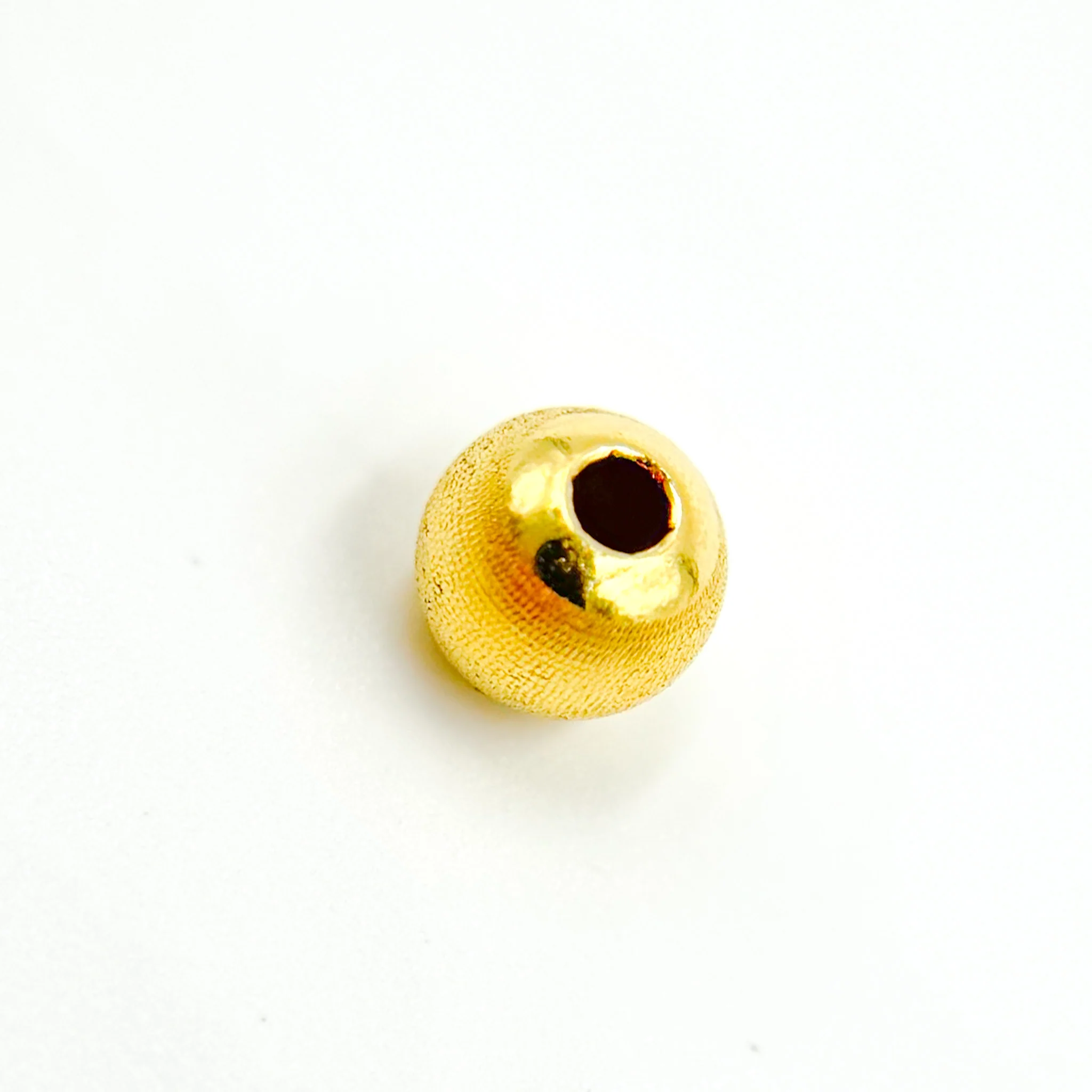 5MMGPBEADS. 5MM Gold Plated Sterling Silver Velvet Beads - Image 2