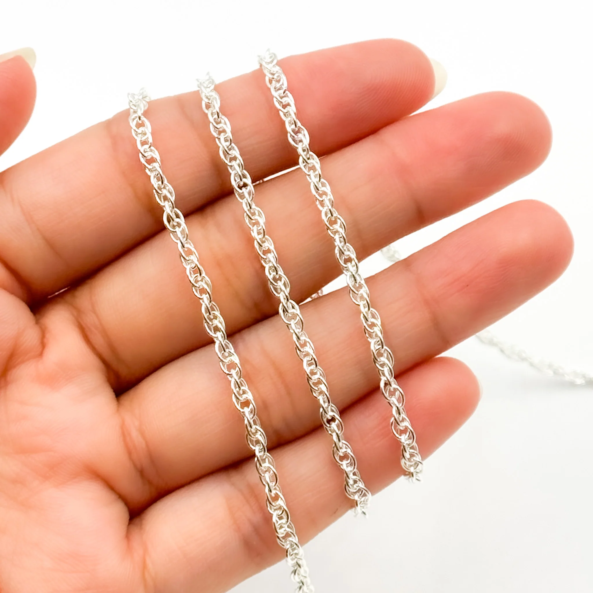 607SS. 925 Sterling Silver Rope Chain