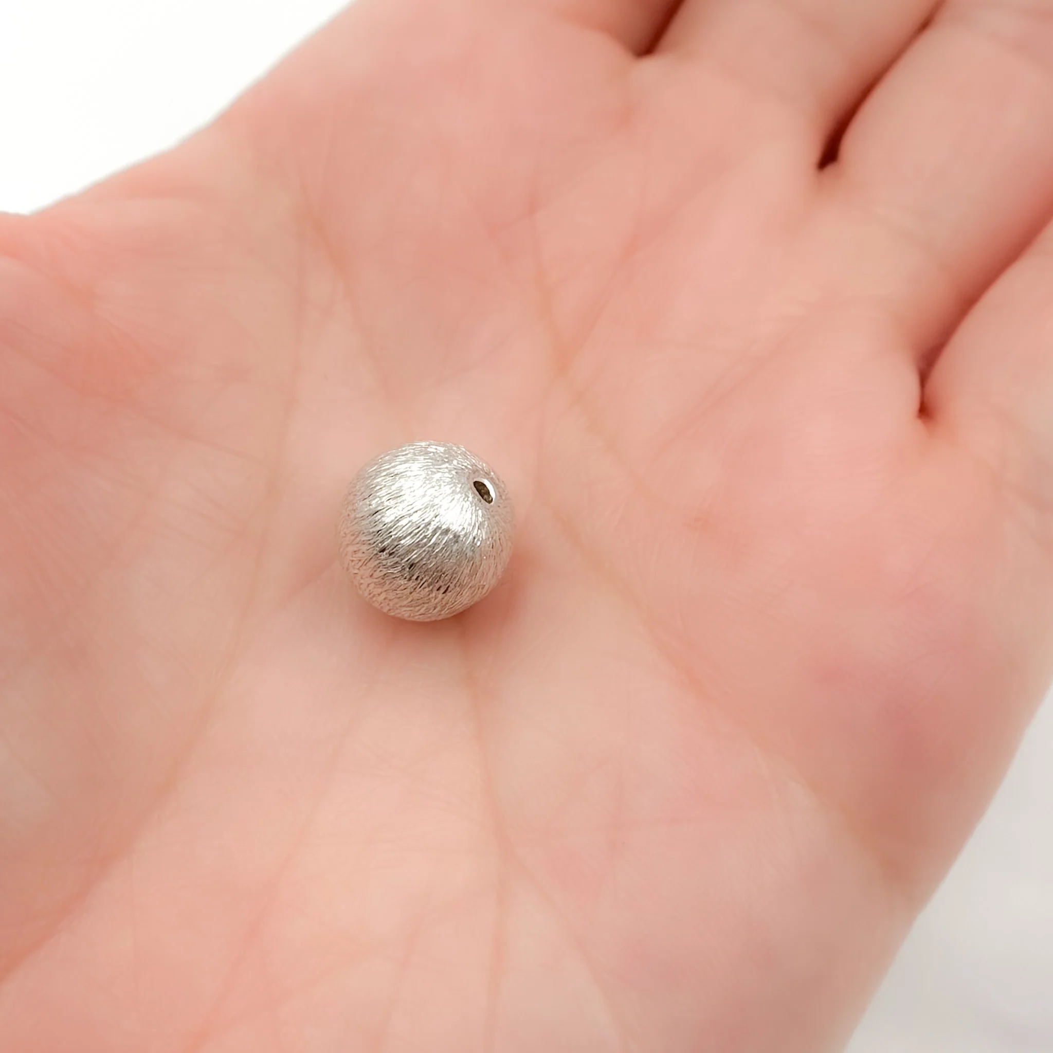 6MMBRUSHBEADS. 6MM Sterling Silver Seamless Brush Beads - Image 2