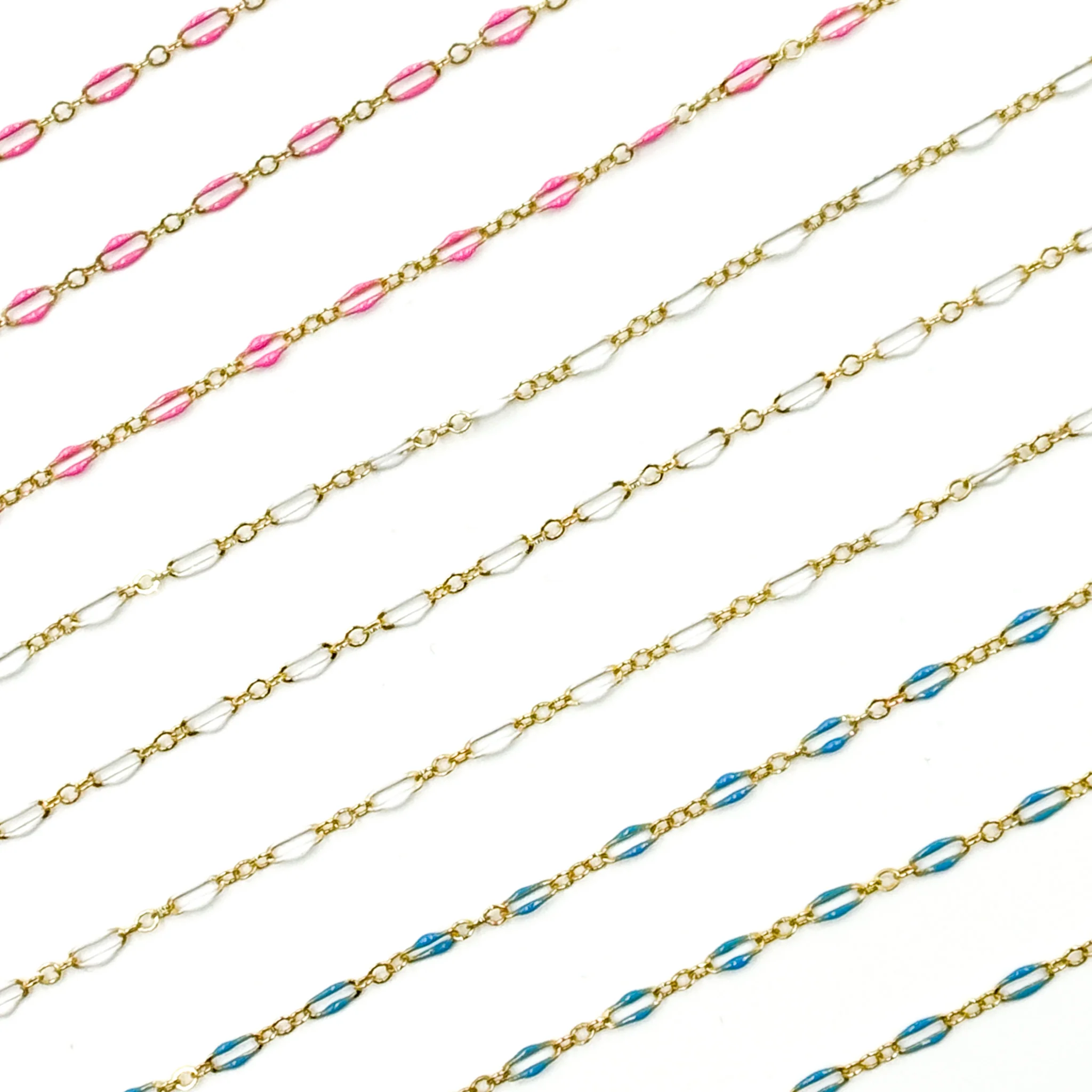 70/1003FGF. 14k Gold Filled Enamel Flat Marina Chain - Image 2