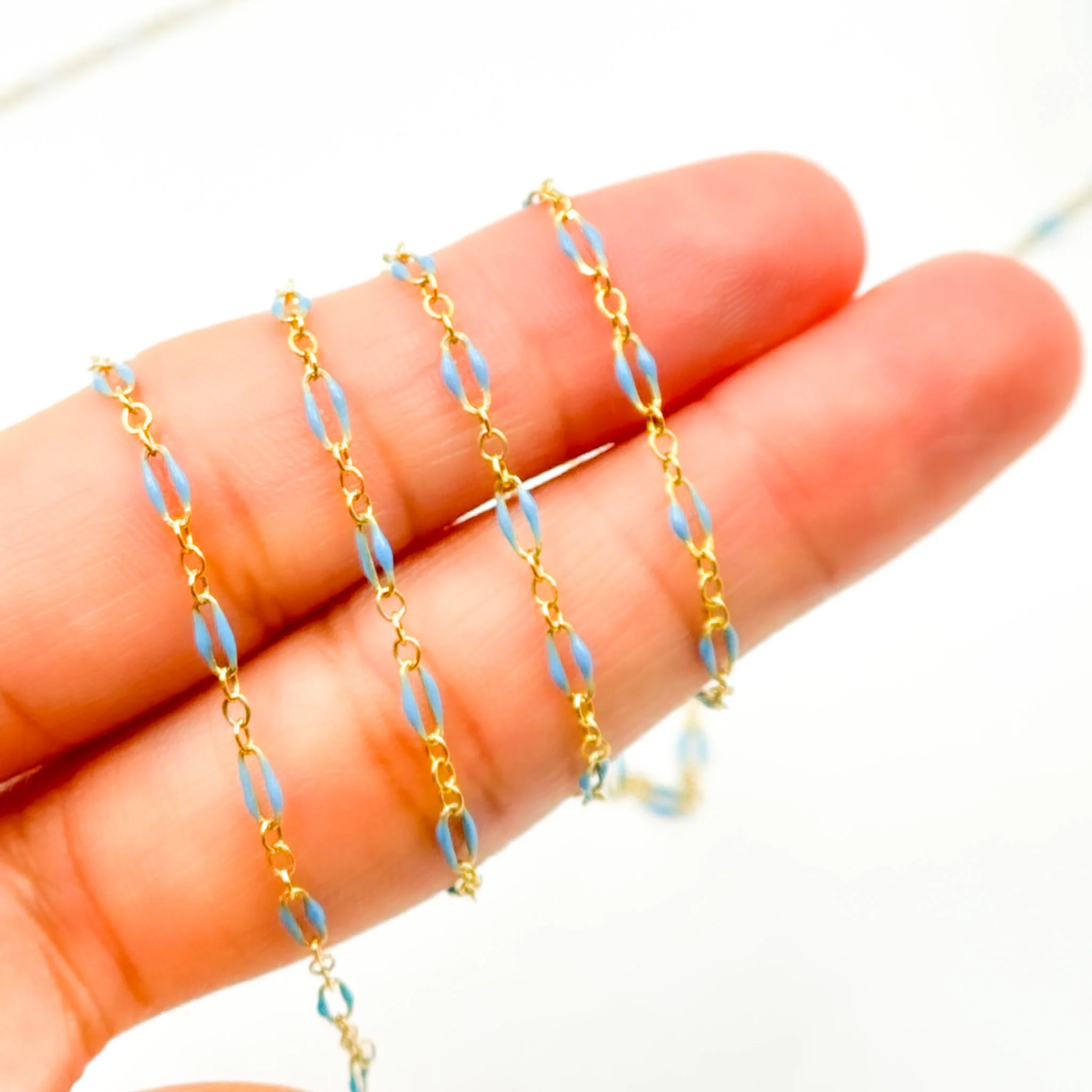 70/1003FGF. 14k Gold Filled Enamel Flat Marina Chain - Image 3