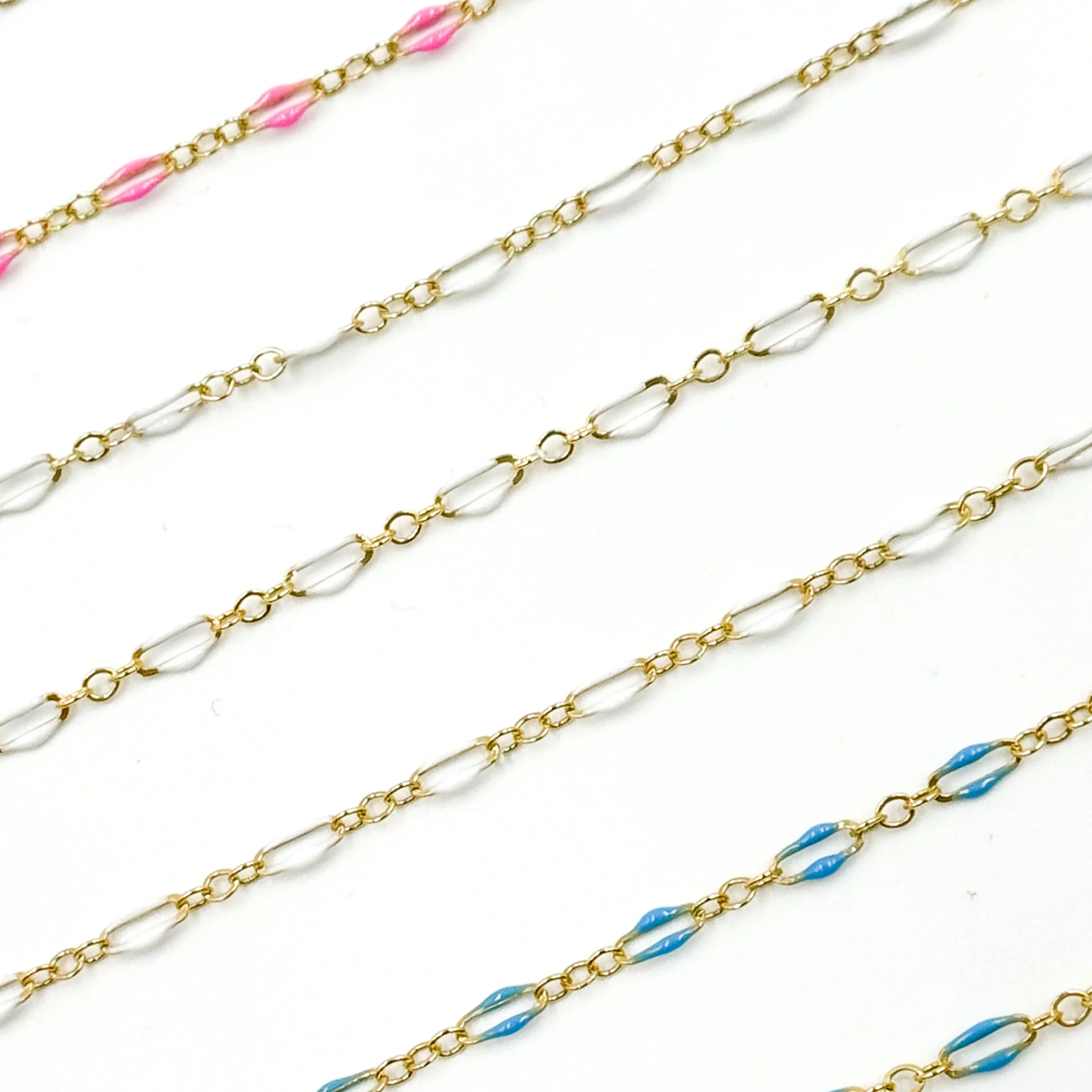70/1003FGF. 14k Gold Filled Enamel Flat Marina Chain - Image 4