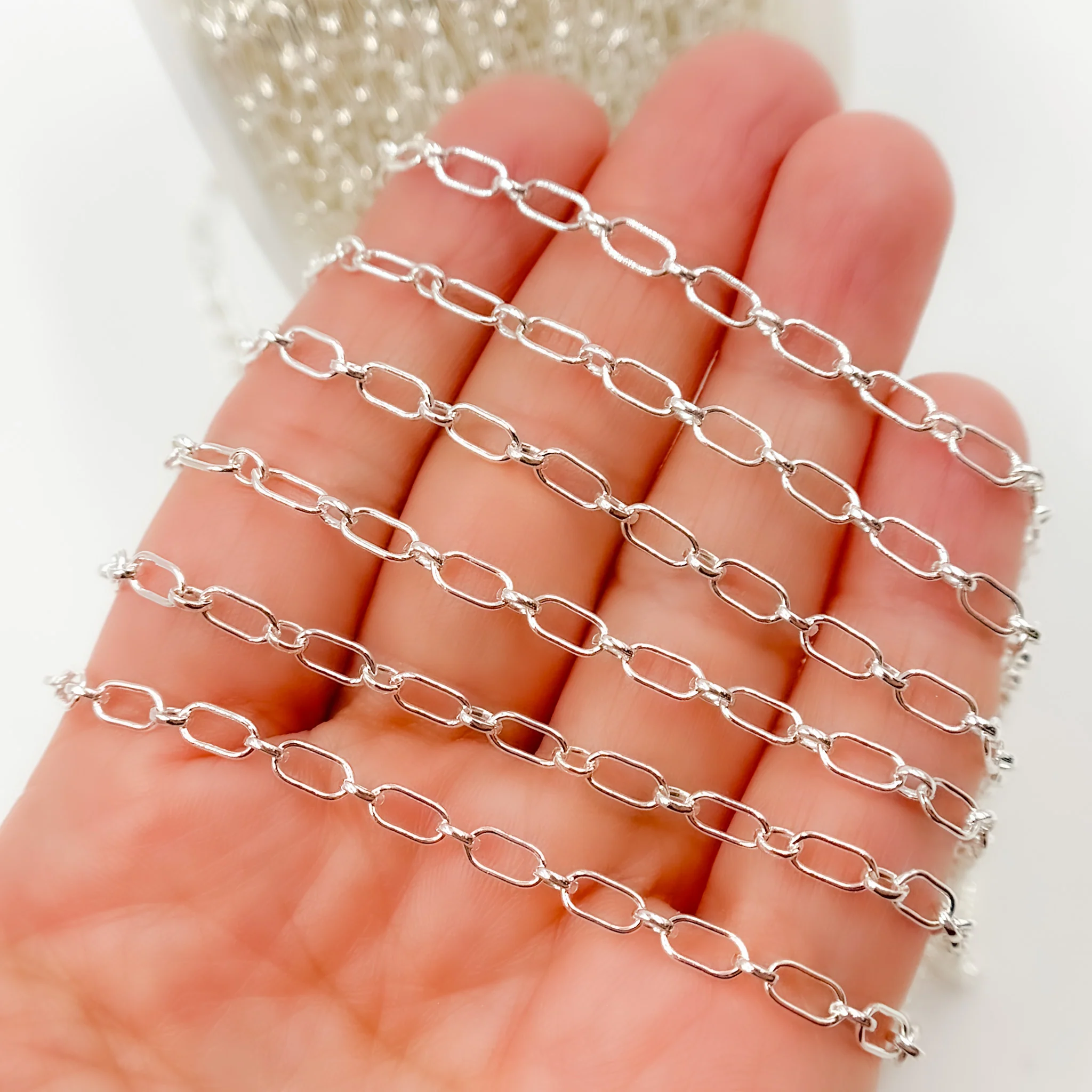 8251-1/918SS. Sterling Silver Long and Short Link Chain - Image 3