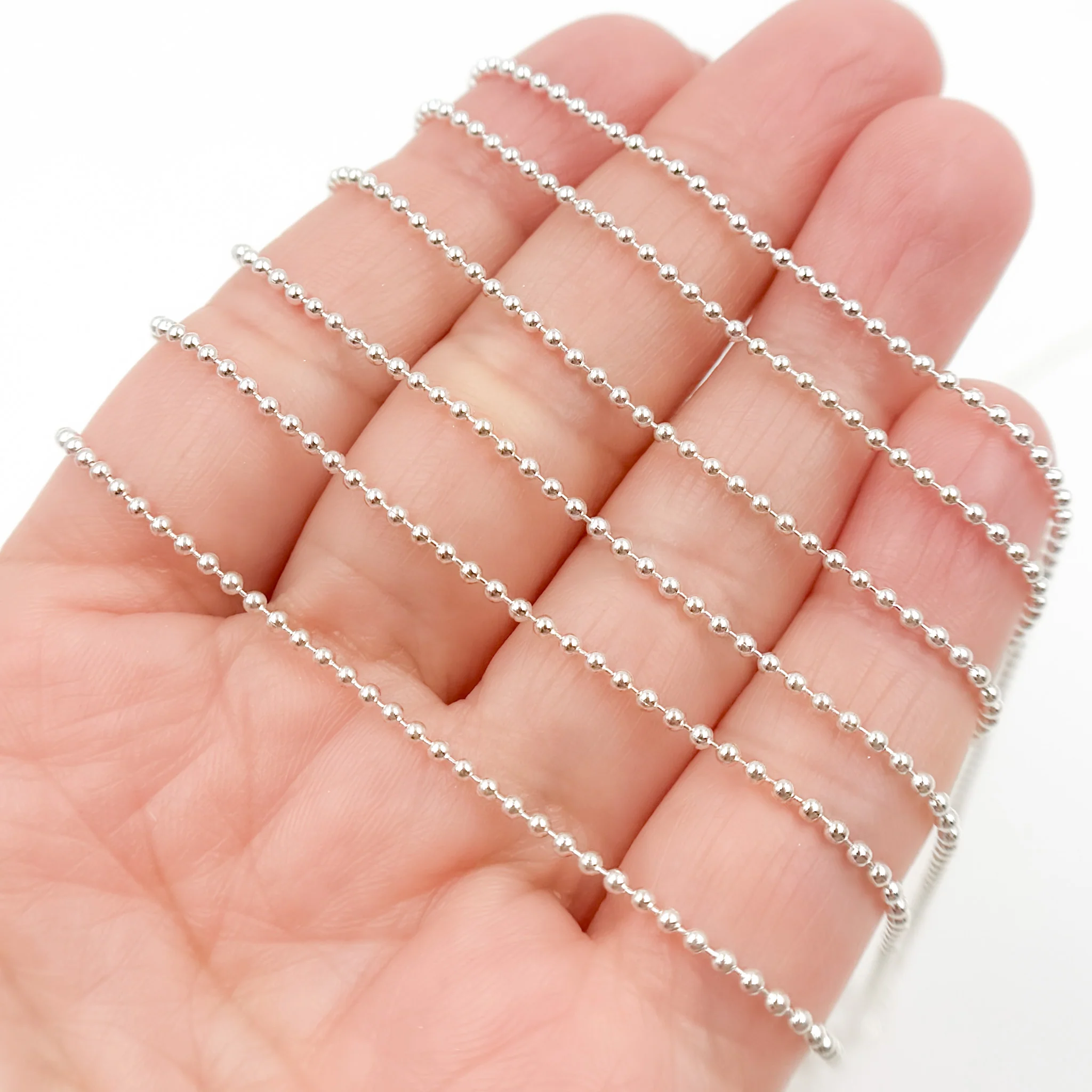 V112SS. Sterling Silver Ball Chain - Image 2