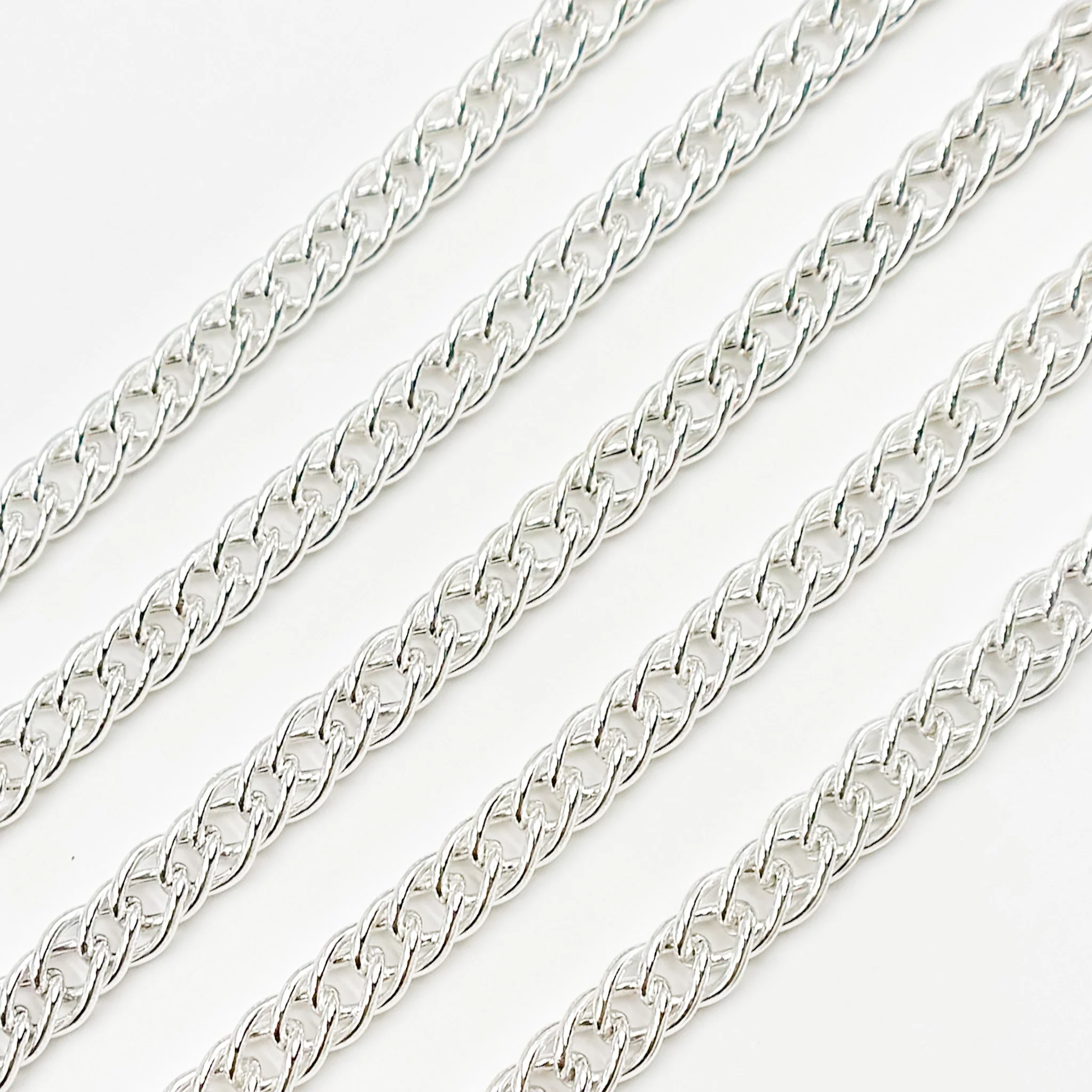 V36SS. Sterling Silver Double Curb Chain - Image 6