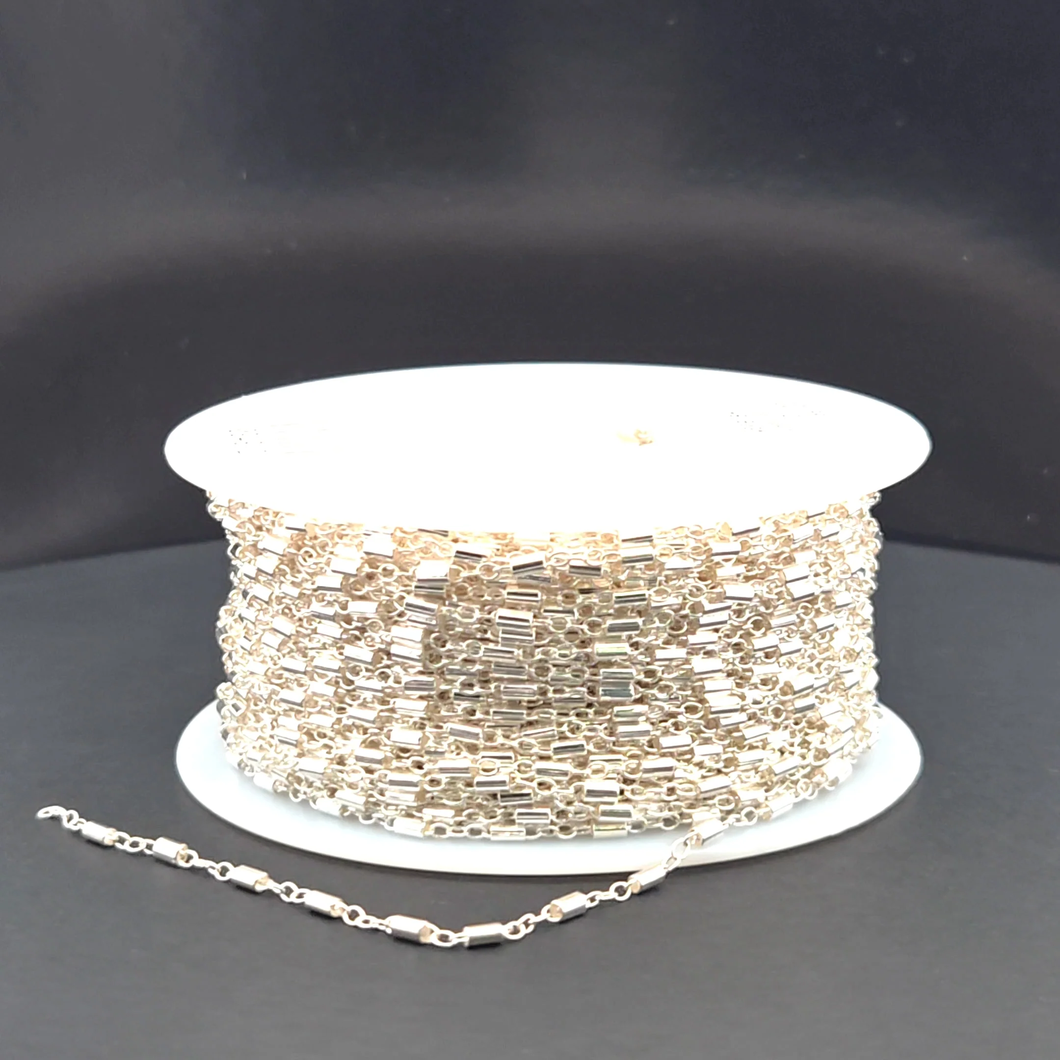 1121SS. Sterling Silver Satellite Bar Link Chain - Image 8
