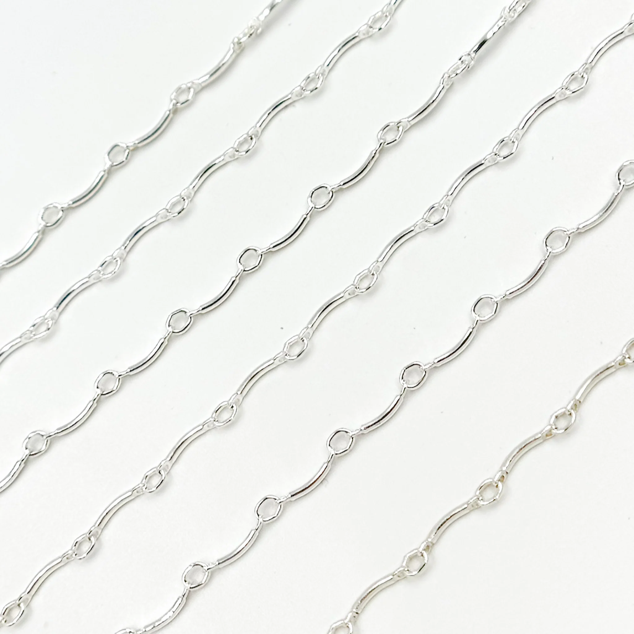 947SS. Sterling Silver Bar and Oval Link Chain - Image 2