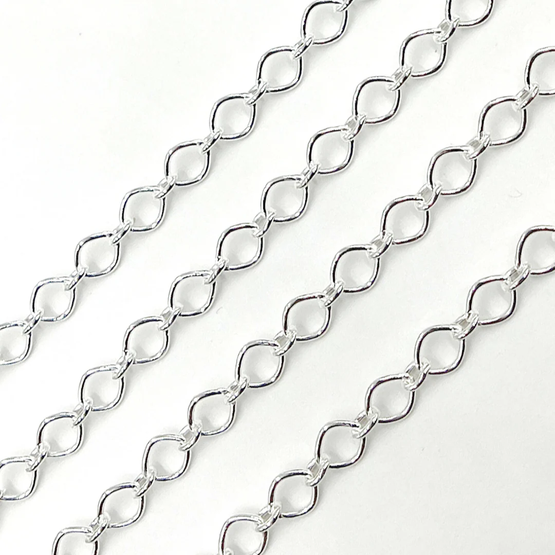 Z77SS. Sterling Silver Big and Small Oval Link Chain - Image 2