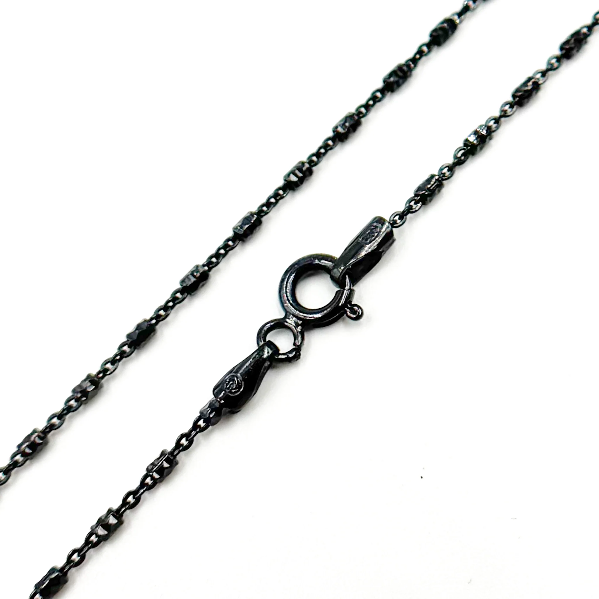 27Necklace. Black Rhodium Sterling Silver Satellite Necklace - Image 3