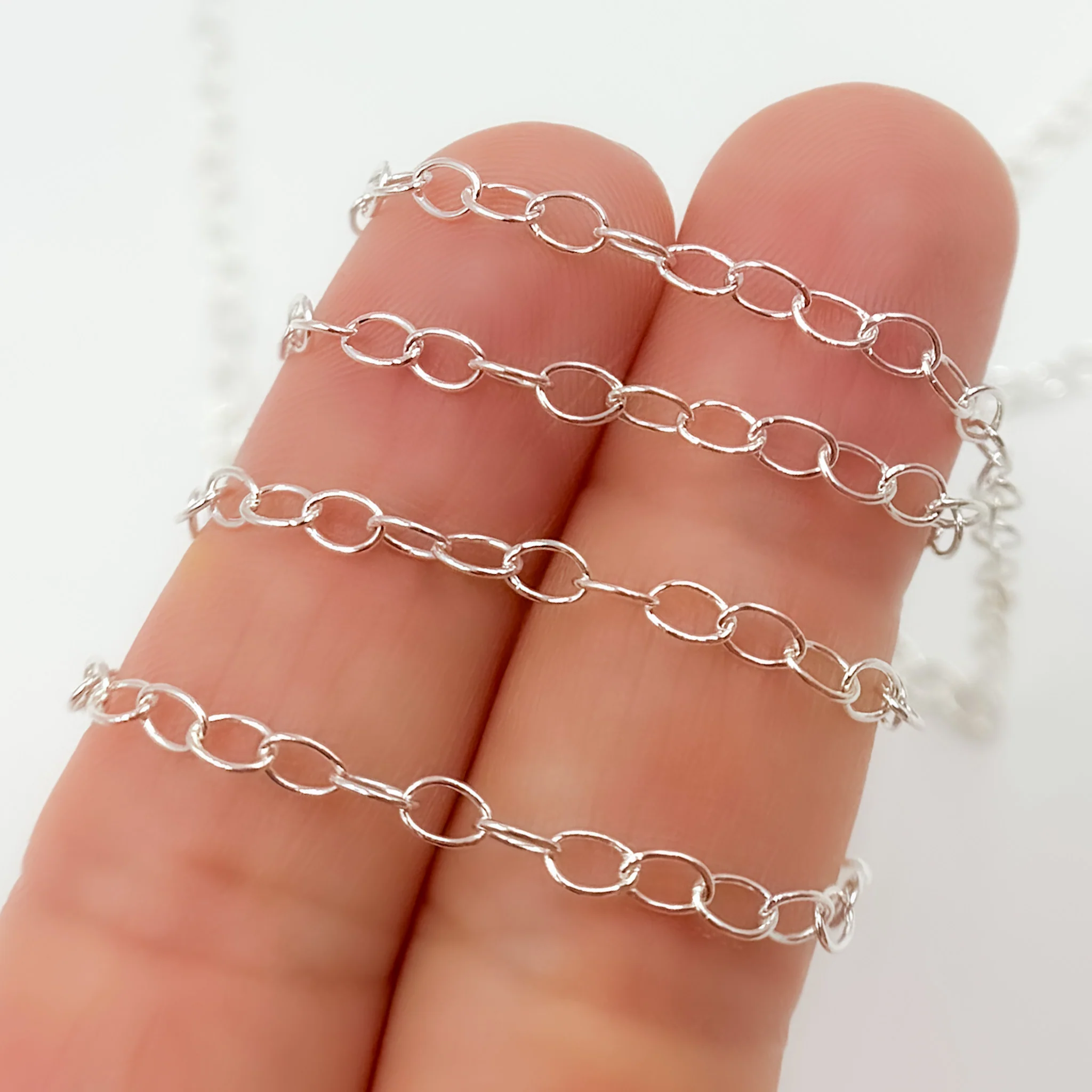 1808SS. Sterling Silver Smooth Cable Chain - Image 3