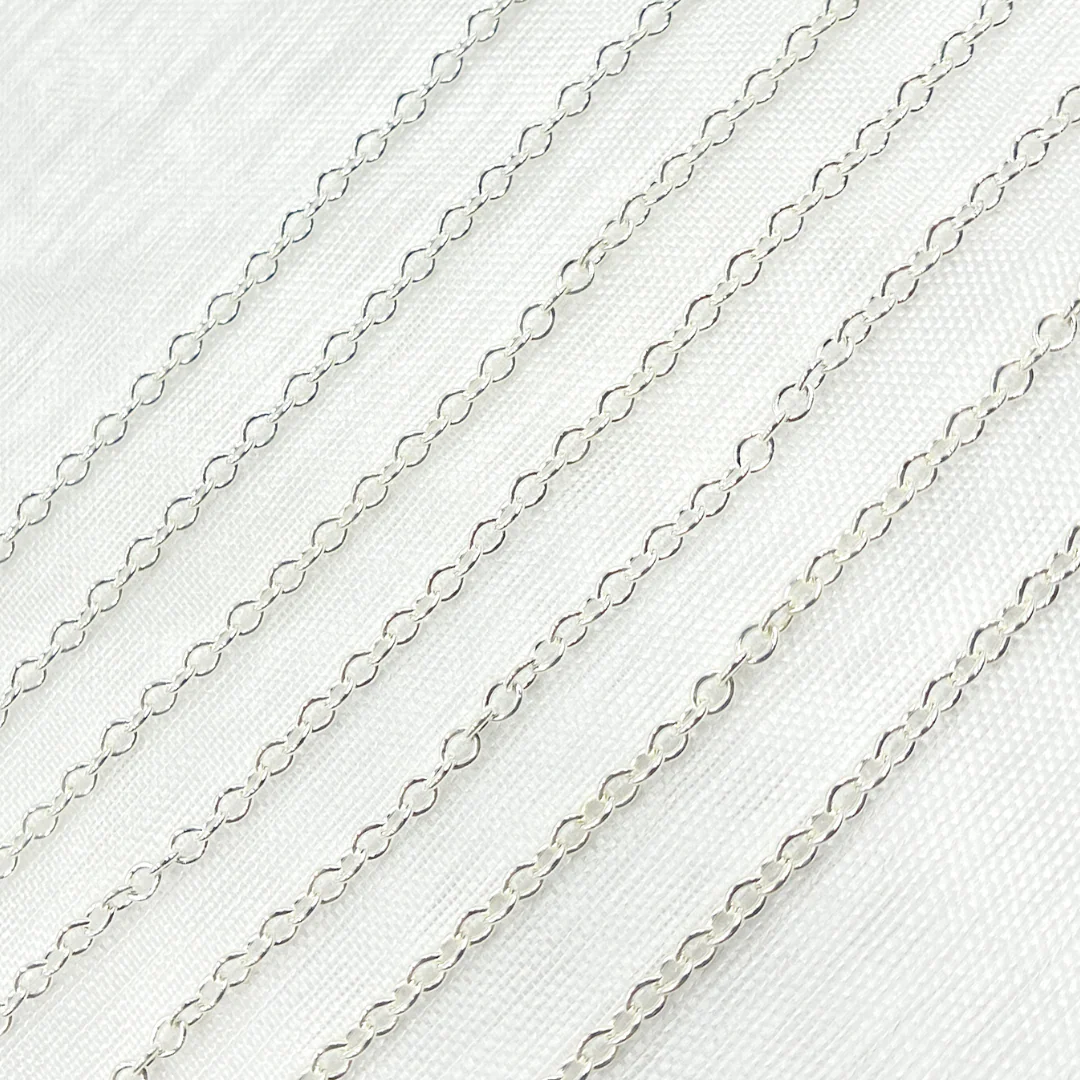 2214SS. 925 Sterling Silver Cable Chain - Image 3
