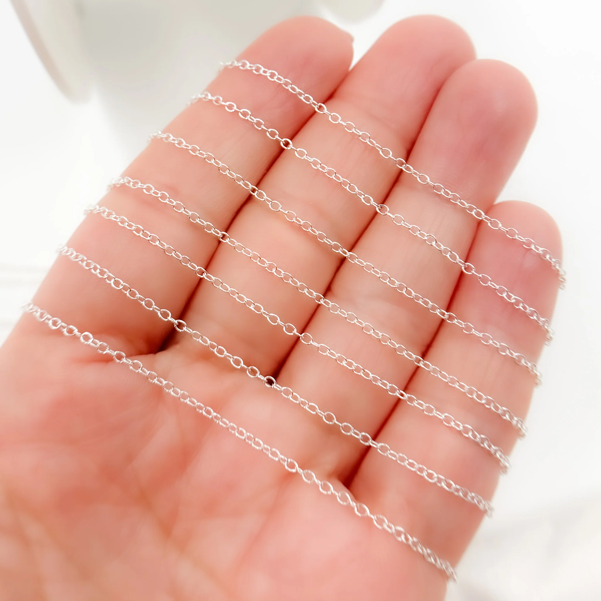 V104SS. Sterling Silver Smooth Cable Chain - Image 3