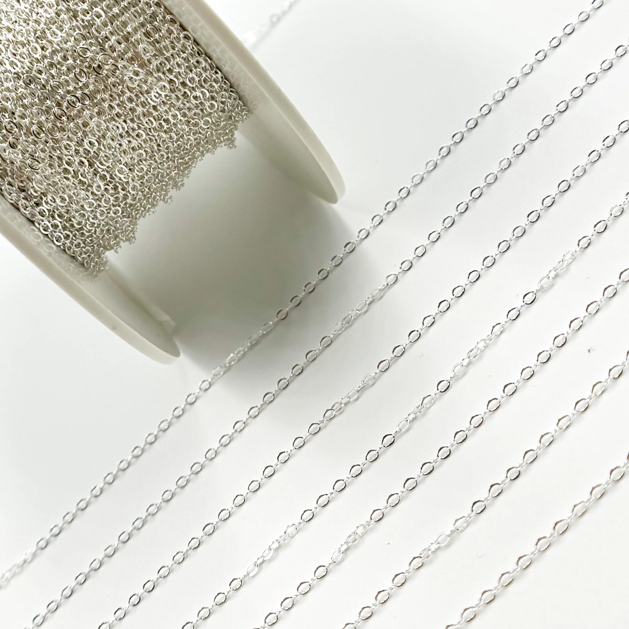 V97SS. Sterling Silver Flat Cable Chain - Image 6