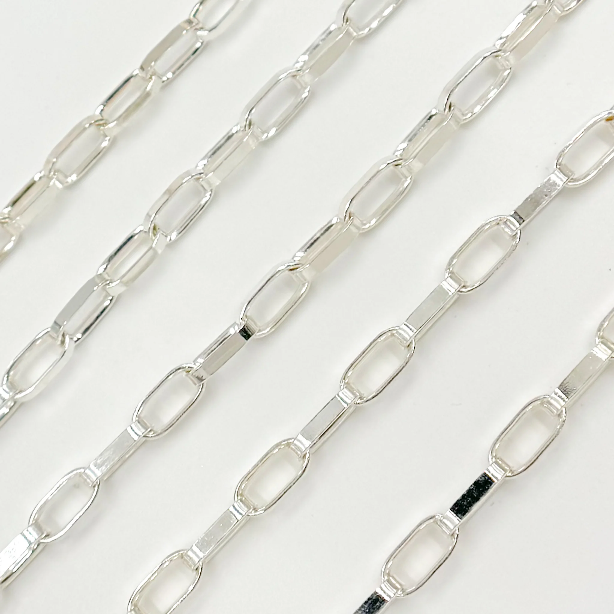 Y54SS. Sterling Silver Flat Oval Cable Chain - Image 2