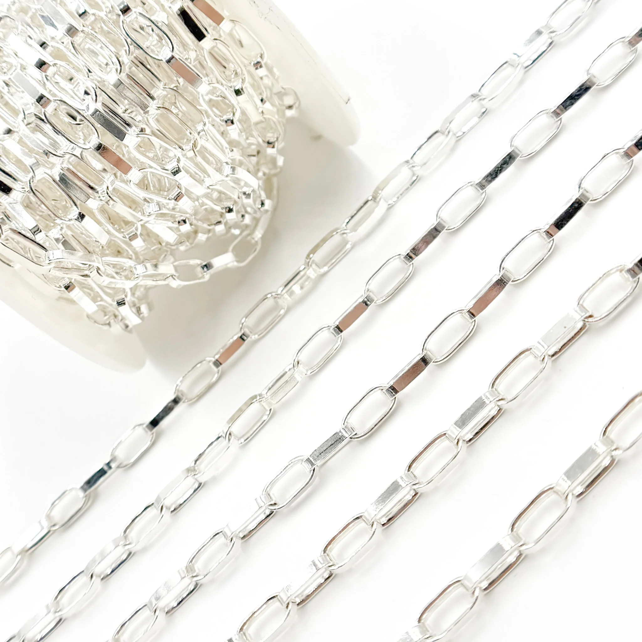 Y54SS. Sterling Silver Flat Oval Cable Chain - Image 4
