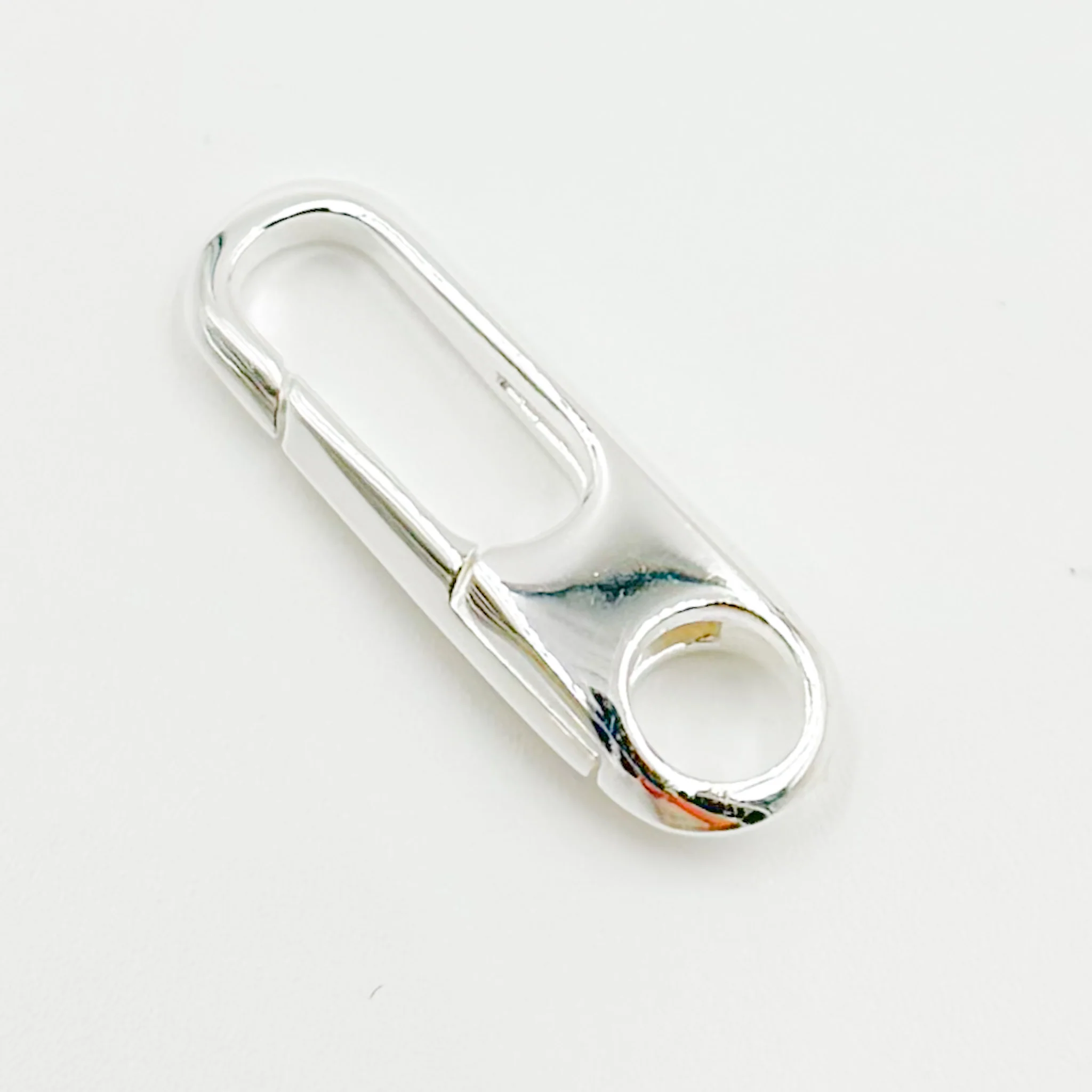1355SS. 20MM White Sterling Silver Oval Clasp - Image 3