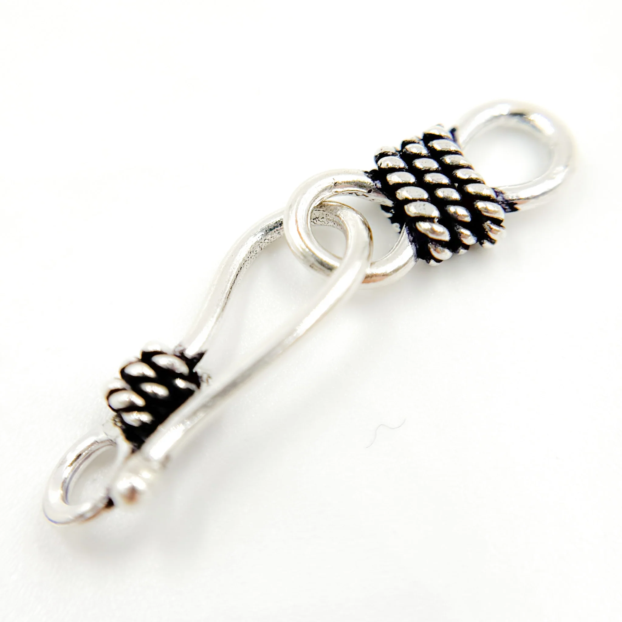 Toggle10SS. White Sterling Silver Toggle Clasp