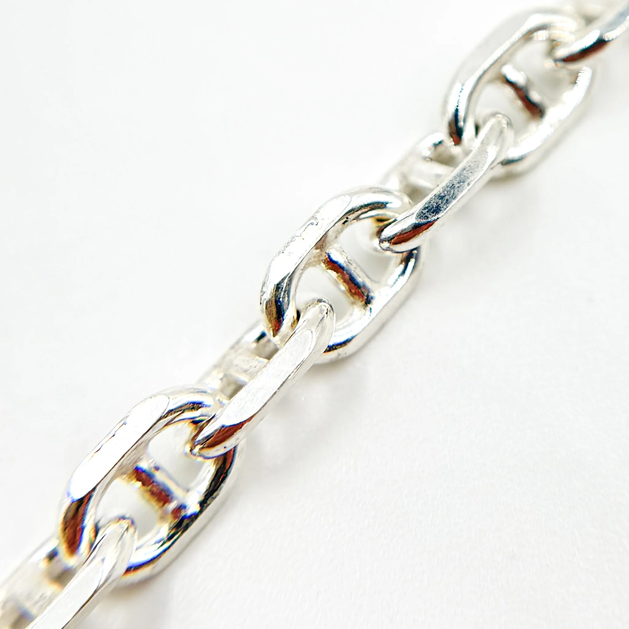 Y10SS. Sterling Silver Diamond Cut Marina Chain - Image 3