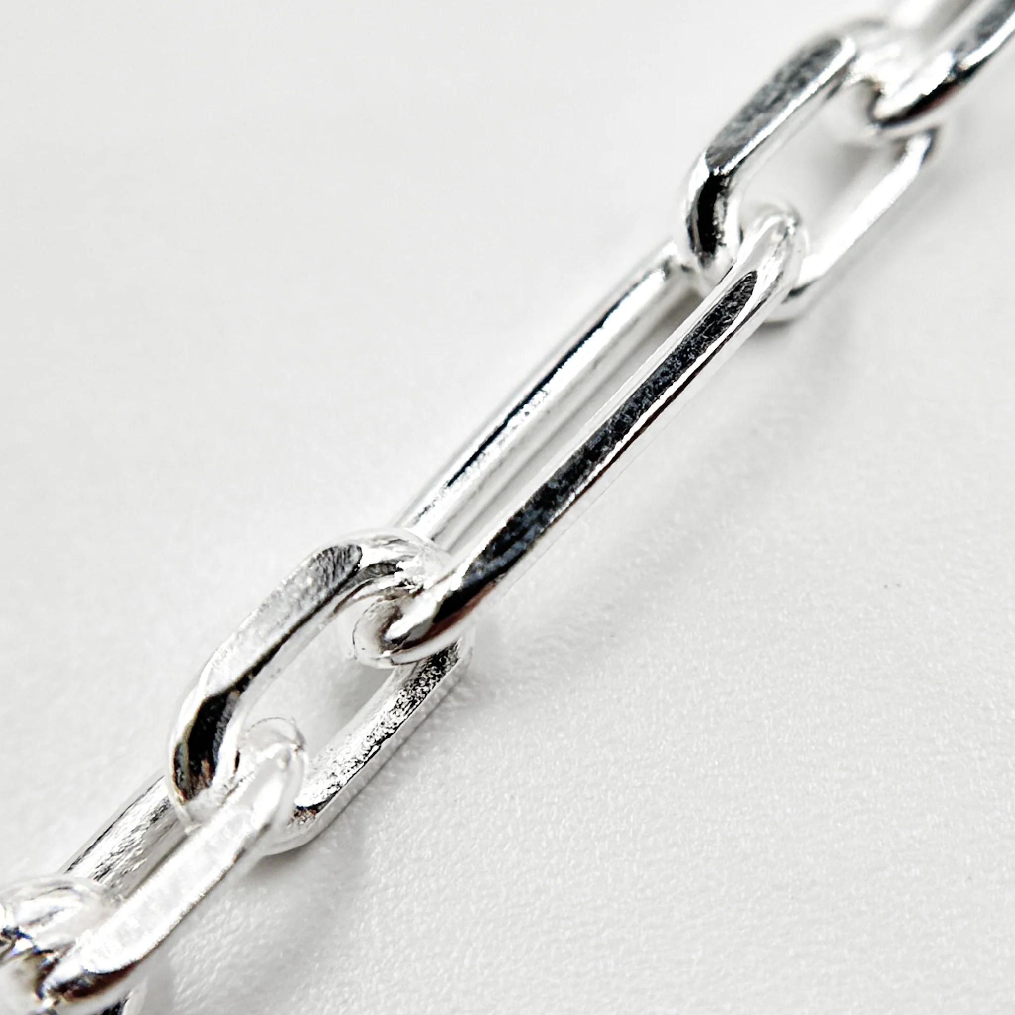 Z53SS. Sterling Silver Diamond Cut Paperclip Chain - Image 5