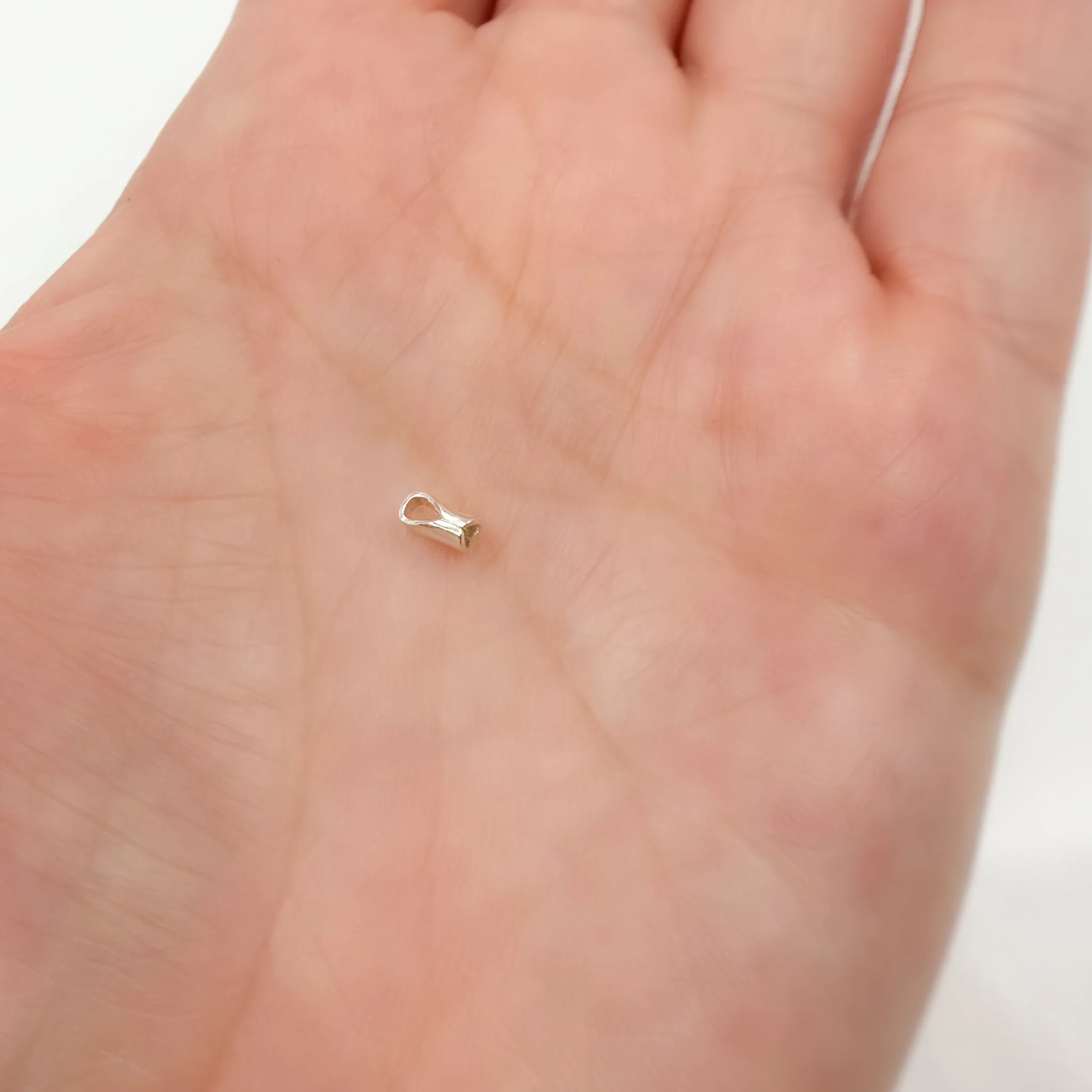 ECSS. 2MM White Sterling Silver End Cap - Image 3