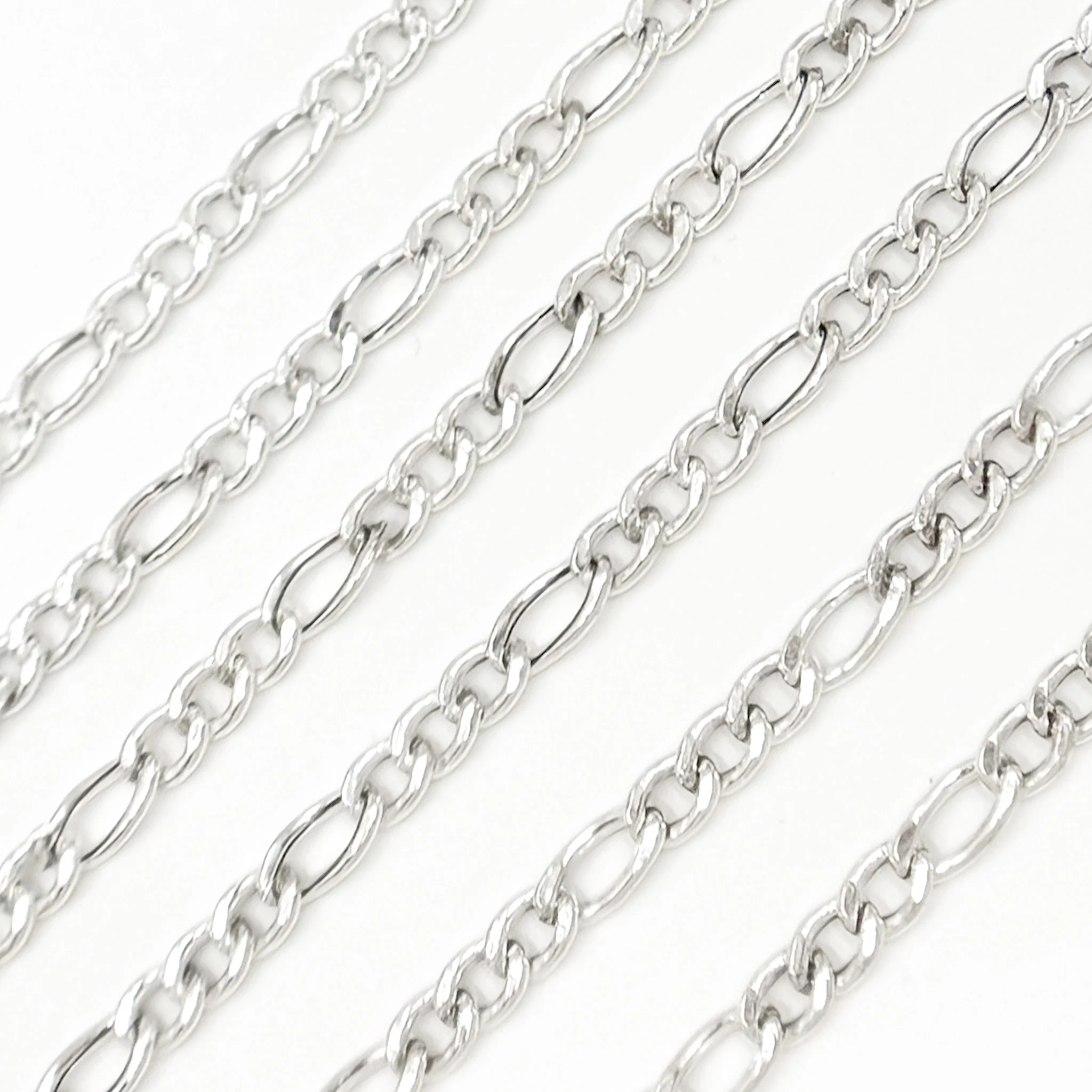Y61SS. Sterling Silver Figaro Chain - Image 5