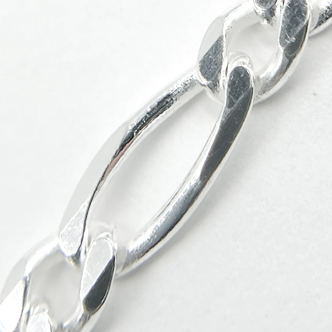Z74SS. Sterling Silver Figaro Chain - Image 4