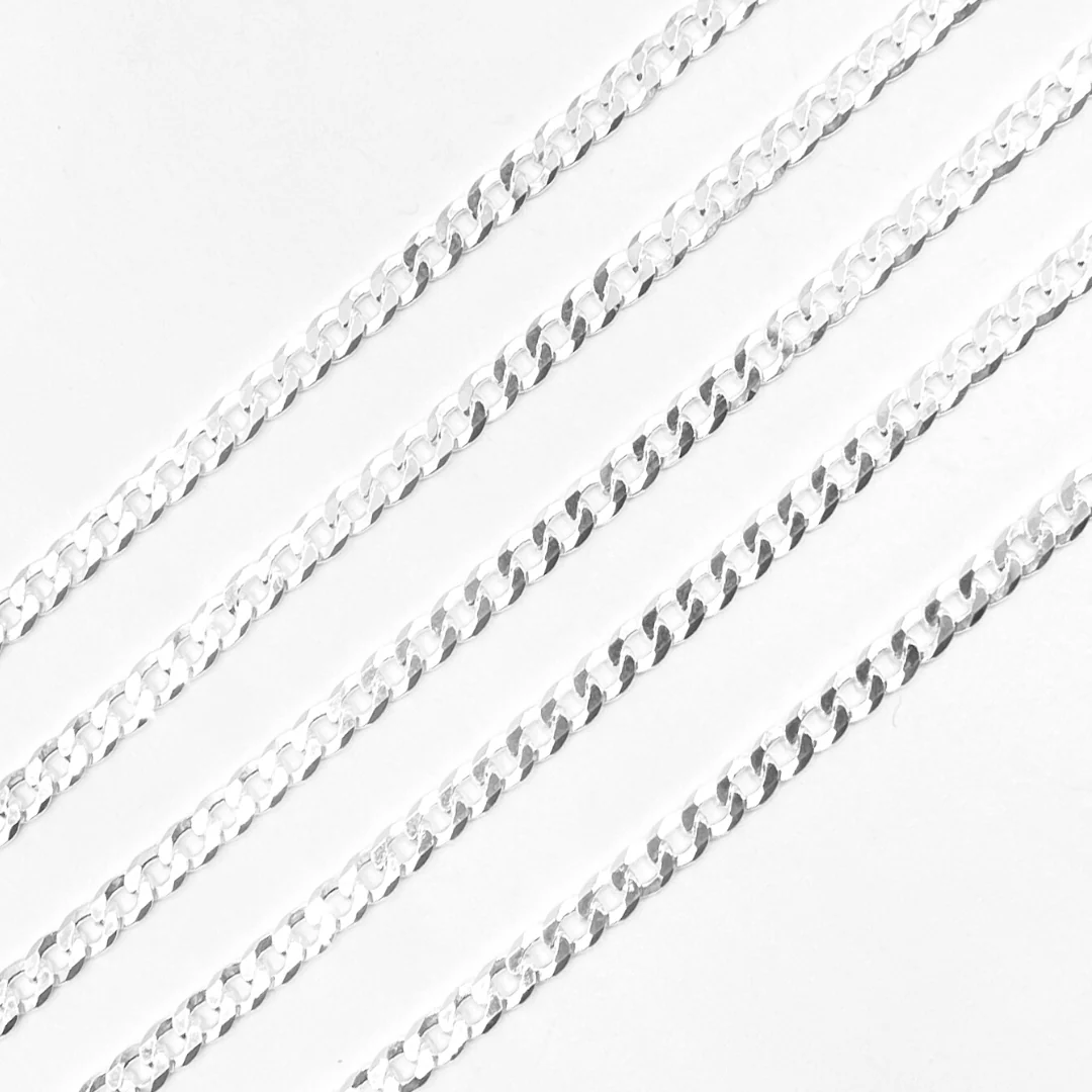 Y71SS. Sterling Silver Flat Curb Chain - Image 4