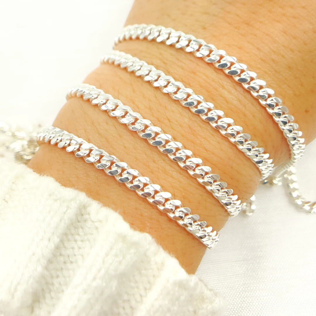 Z71SS. Sterling Silver Flat Curb Chain - Image 2