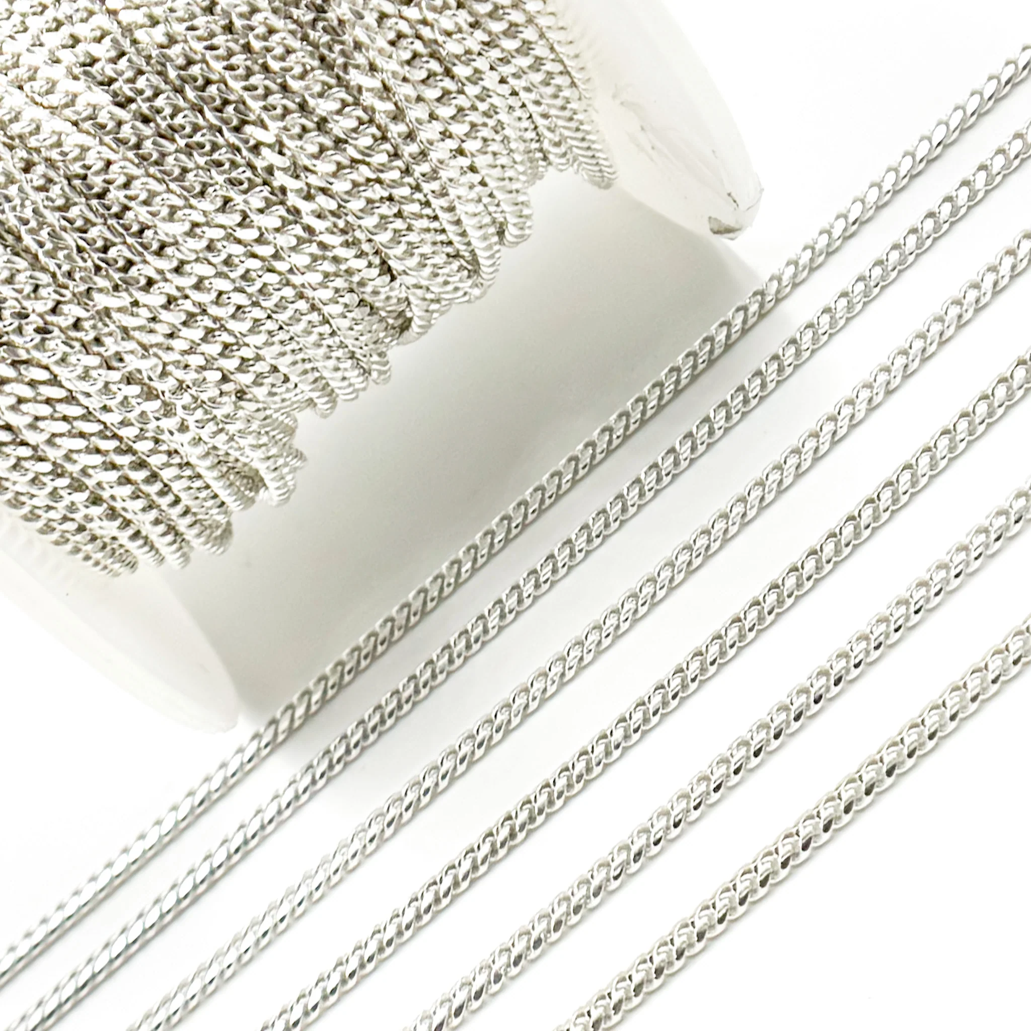 Z73SS. Sterling Silver Flat Curb Chain - Image 6